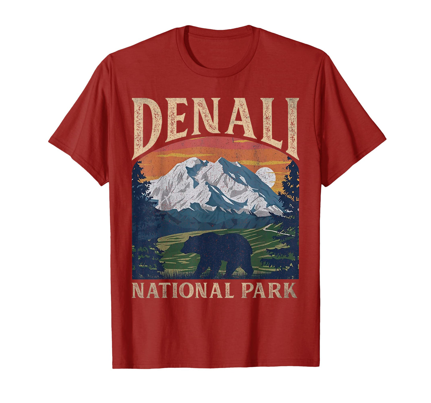 Vintage Denali National Park Retro Mount For Men Women T-Shirt