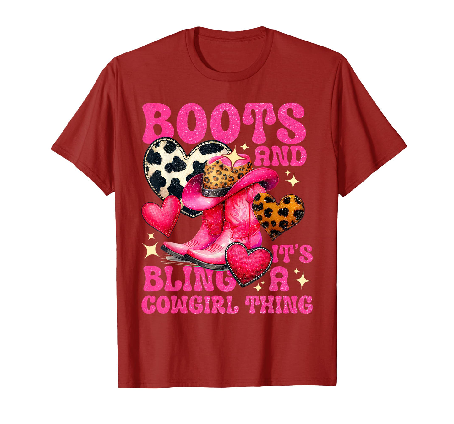 Boots and Bling its a Cowgirl Thing Cute Love Country Life T-Shirt