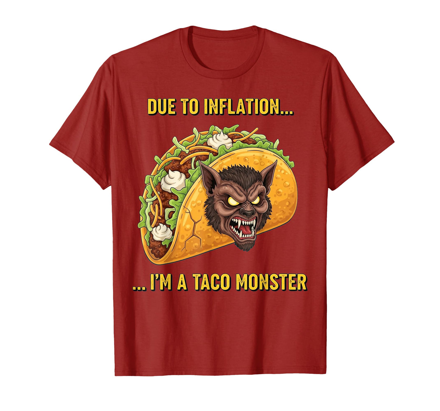 Taco Monster Halloween Costume Funny Halloween 2025 T-Shirt