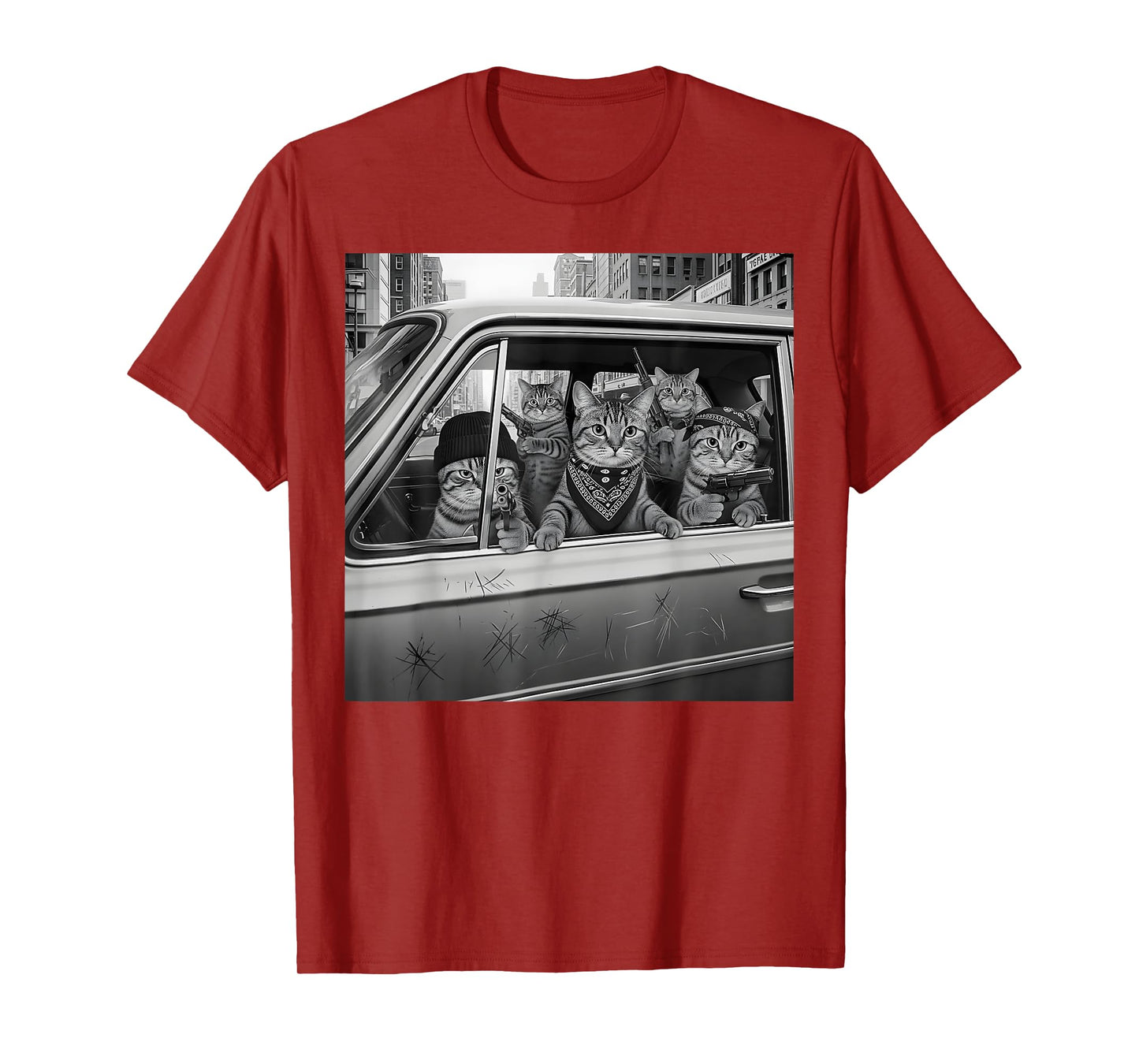Funny Cat Gang Vintage Funny Cat Meme T-Shirt