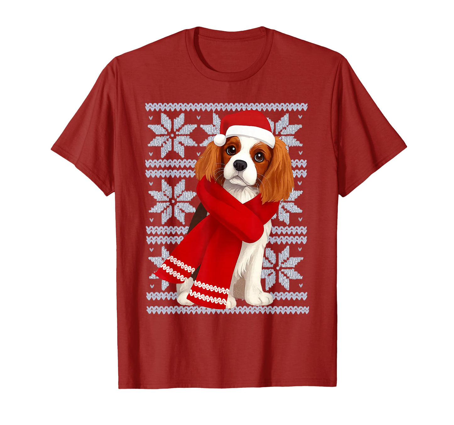 Cavalier King Charles Spaniel Ugly Christmas Holiday Dog T-Shirt