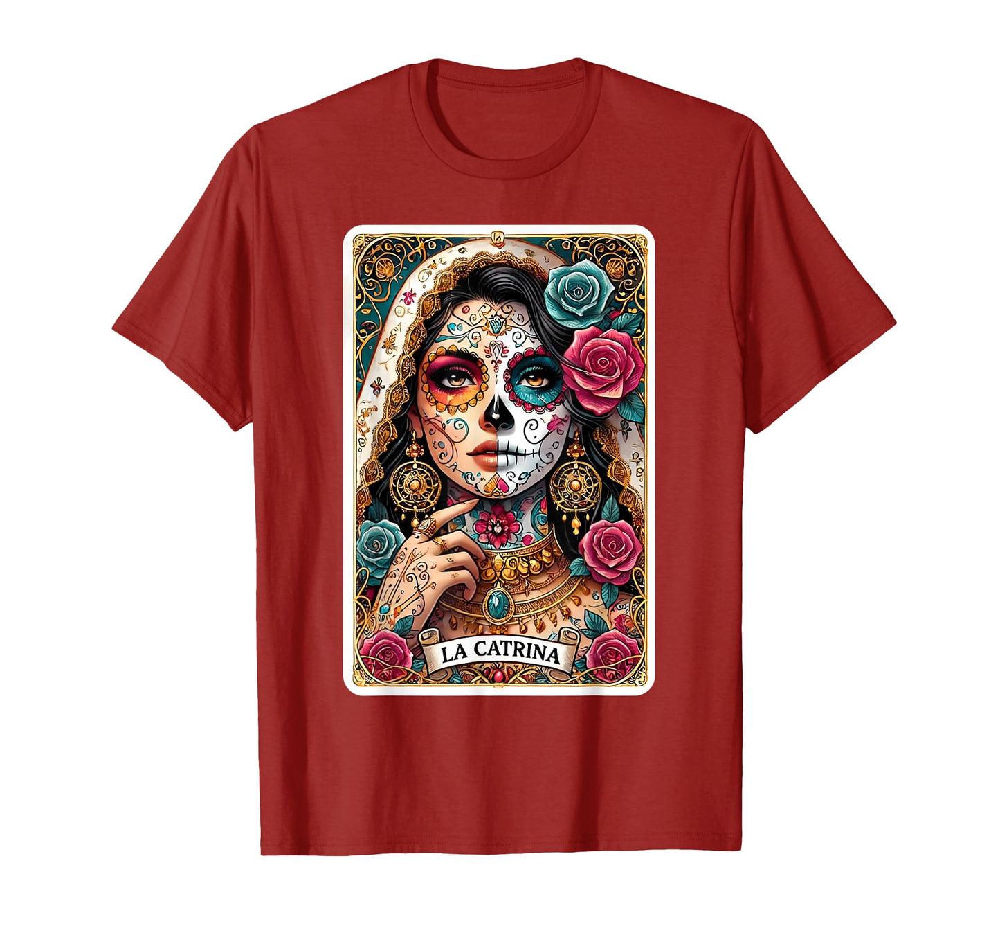 La Catrina Tarot Card Day of the Dead Dia de los Muertos T-Shirt