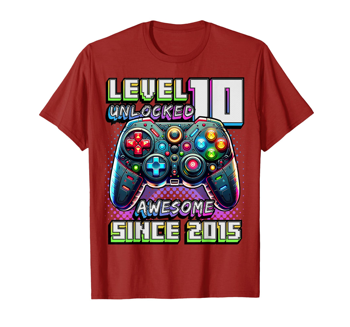 10th Birthday Boy Level 10 Gamer 10 Year Video Game Party T-Shirt