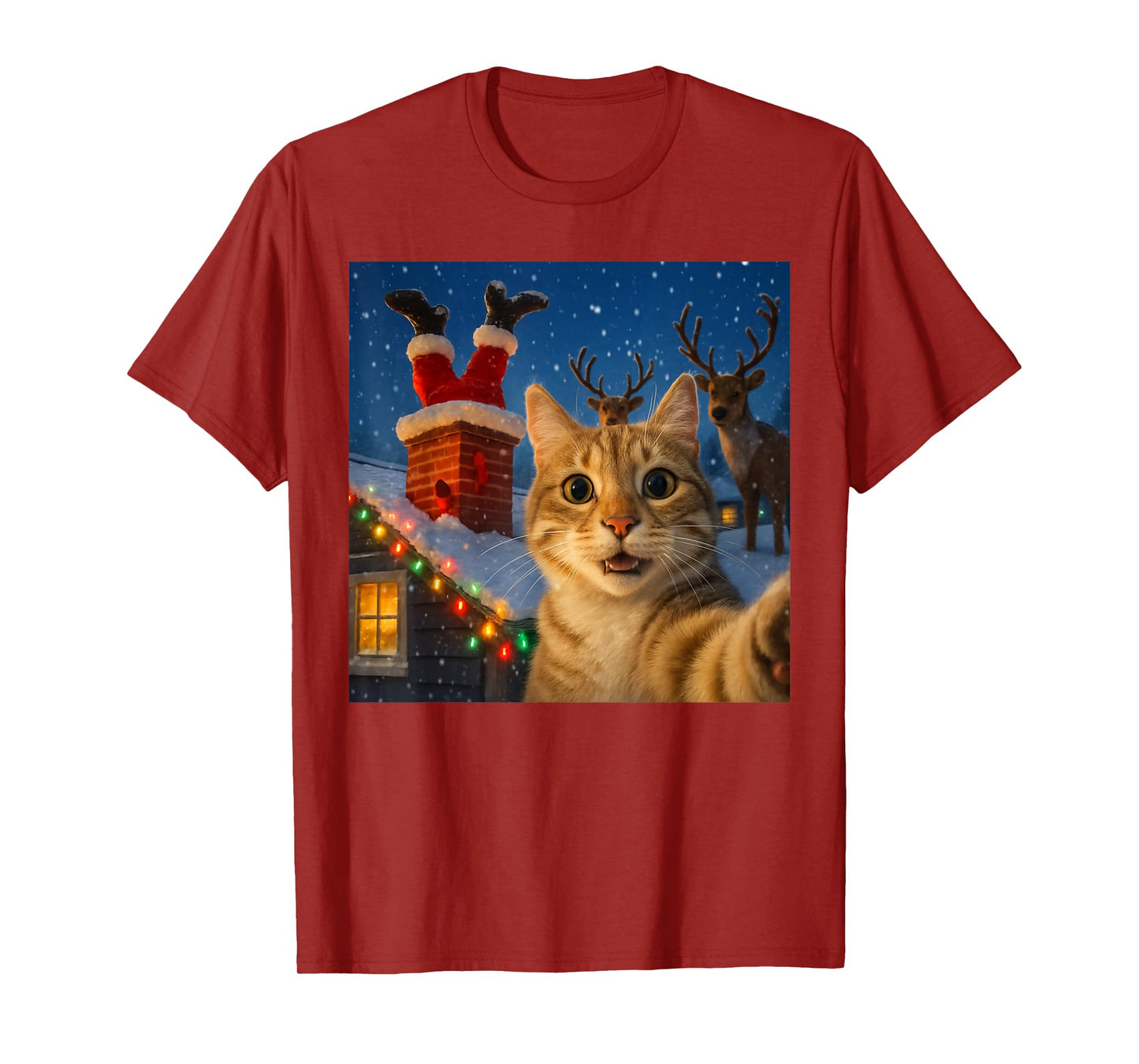Funny Santa Claus Reindeer Christmas Holiday Meme T-Shirt