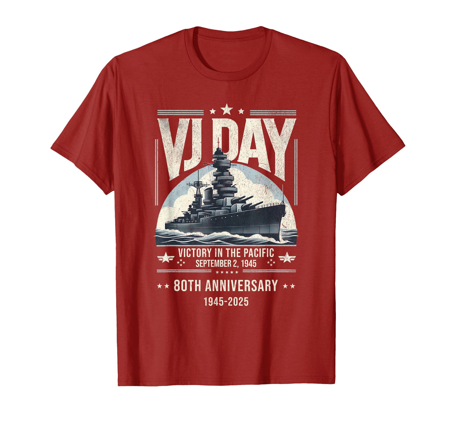 WWII 80th anniversary Vintage USS Missouri Patriotic VJ Day T-Shirt