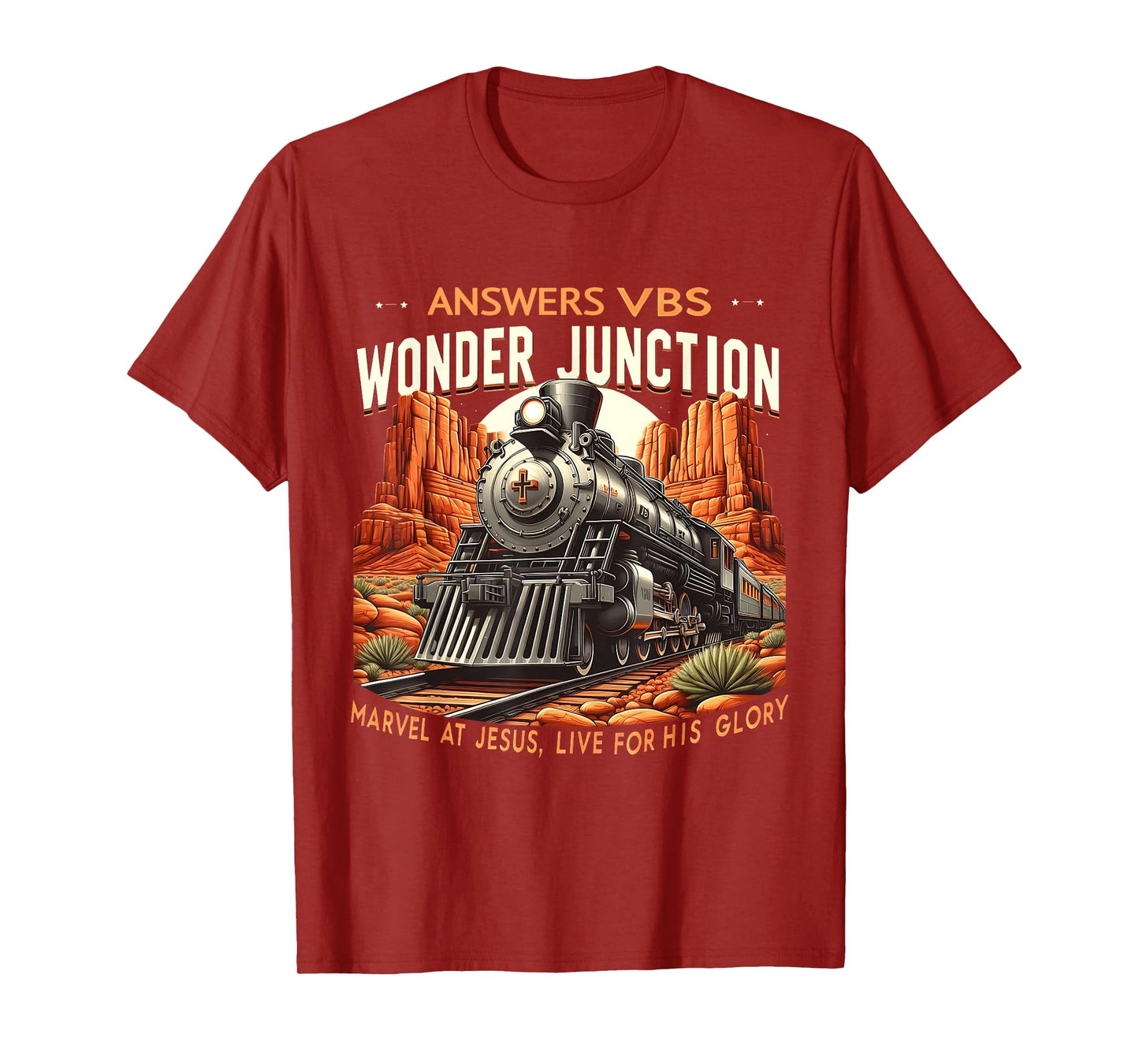 Vintage Answers VBS Wonder Junction Christian Train Theme T-Shirt