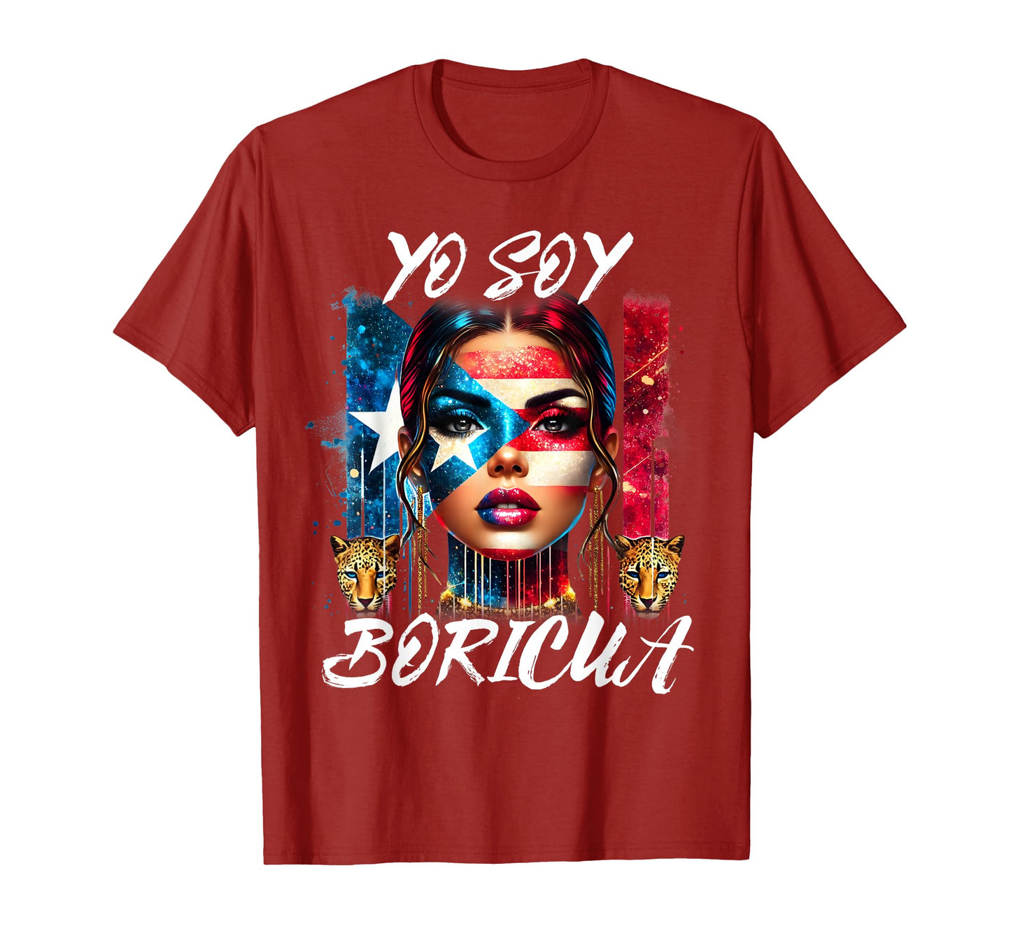 Puerto Rican Women Yo Soy Boricua Puerto Rico Flag Hispanic T-Shirt