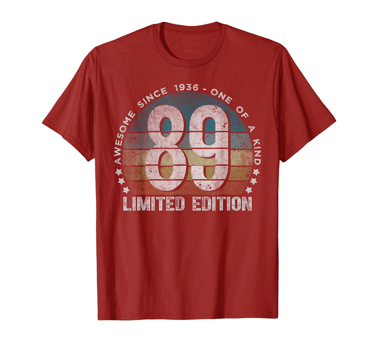 89 Year Old Gifts Vintage 1936 Limited Edition 89th Birthday T-Shirt