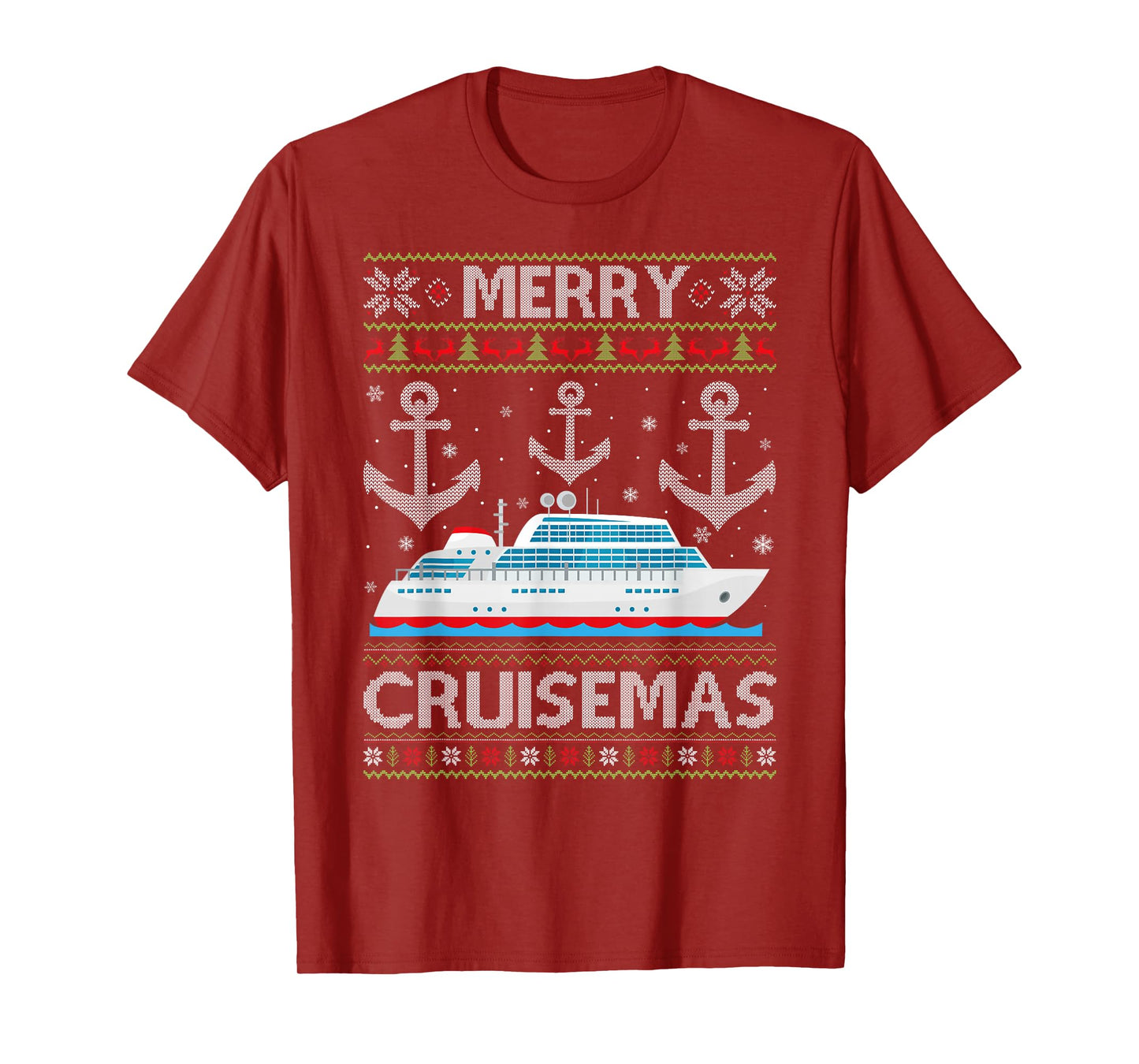 Cruise Ship Family Cruising Ugly Christmas Sweaters Xmas T-Shirt
