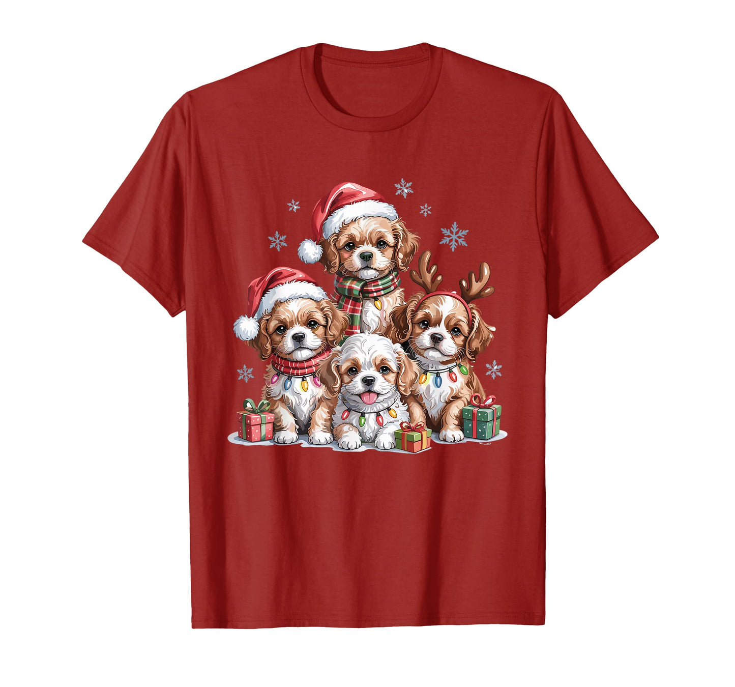 Cute Cavapoo Christmas Puppies Dog Lovers Holiday Pajama T-Shirt