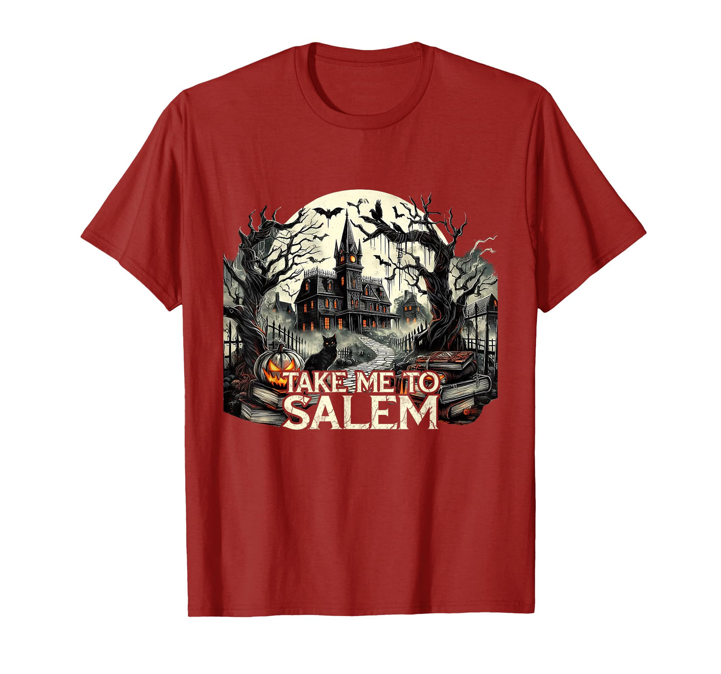 Take Me to Salem Gothic Witch Halloween Spooky Tee T-Shirt