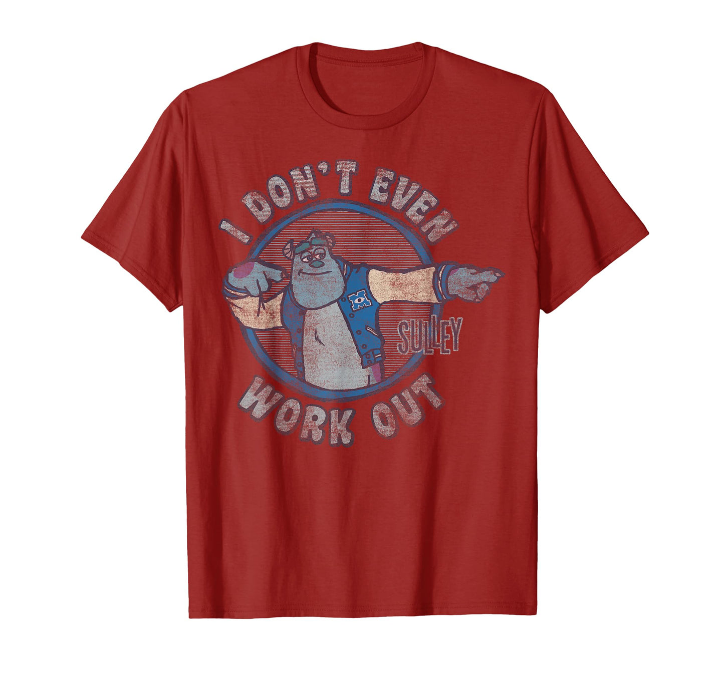Disney Pixar Monsters Inc. Sulley Doesn't Even Workout T-Shirt