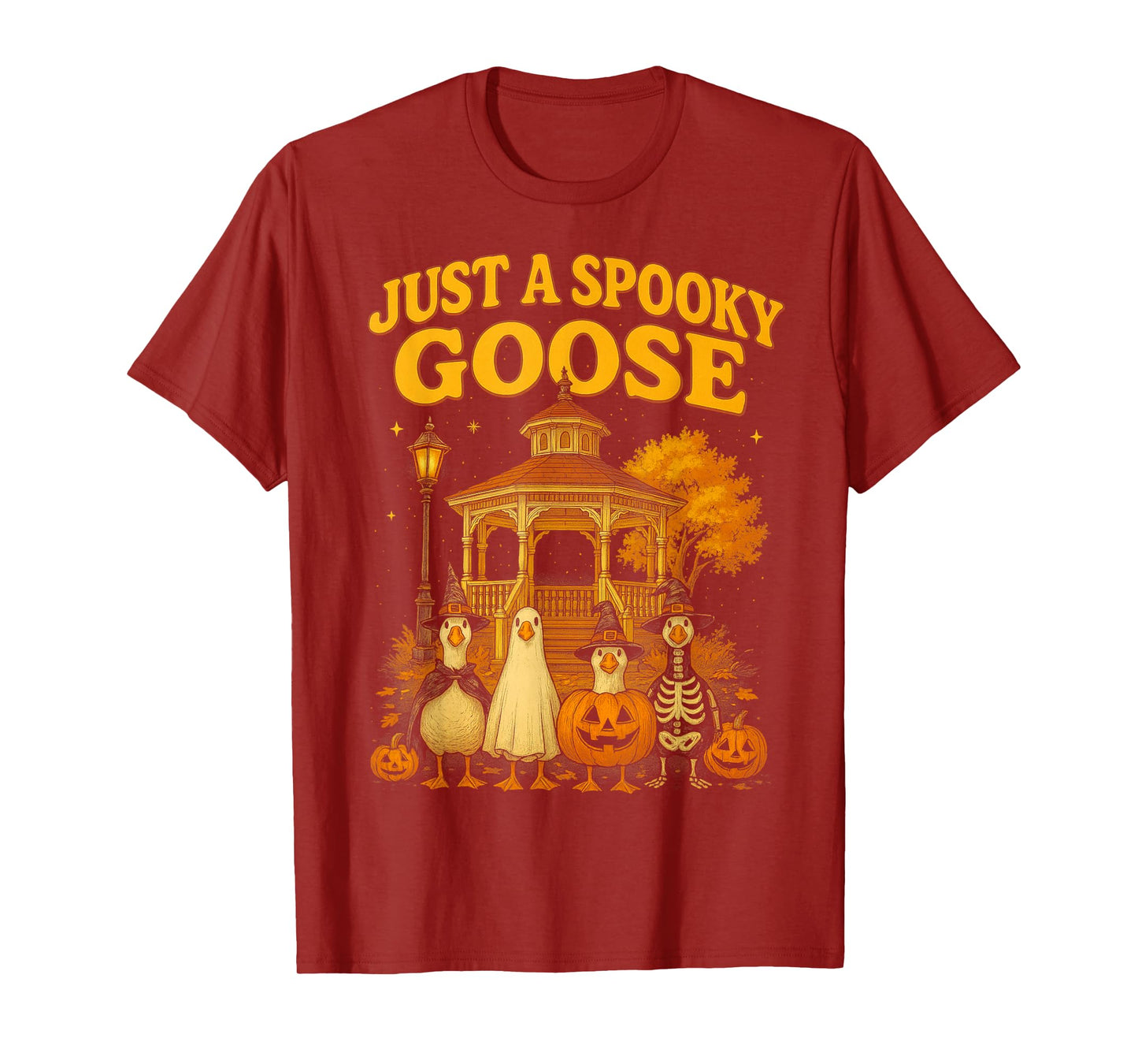 HUGvyn Just Spooky Goose Halloween Silly Goose Ghost Gazebo T-Shirt