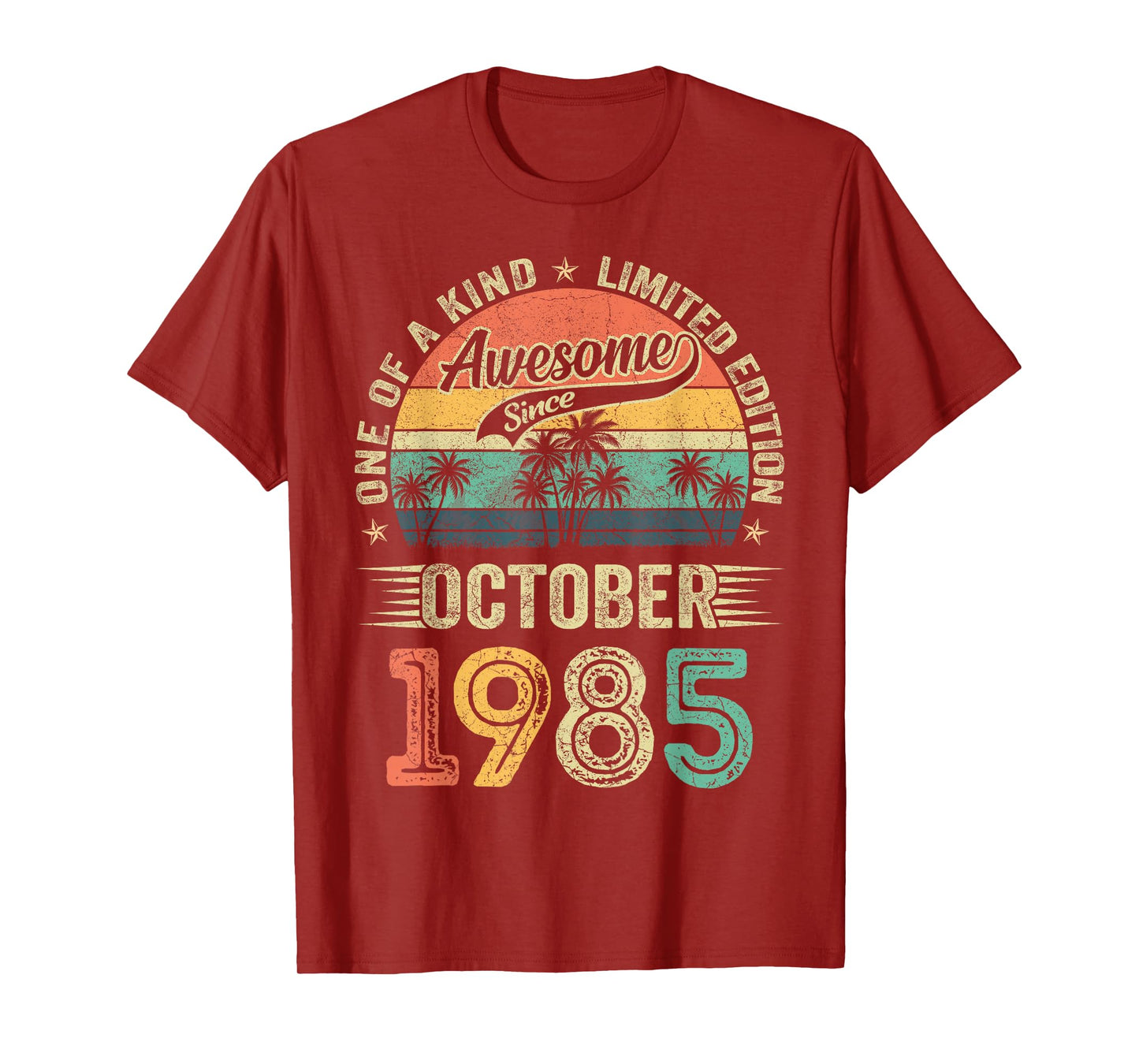 Awesome Since October 1985 Vintage 40th Birthday Gifts Men T-Shirt
