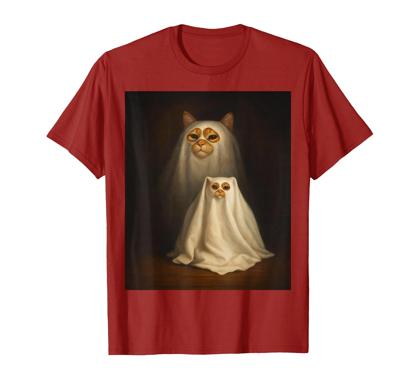 Ghost Cat Meme Funny Halloween Men Women Kids Tee T-Shirt
