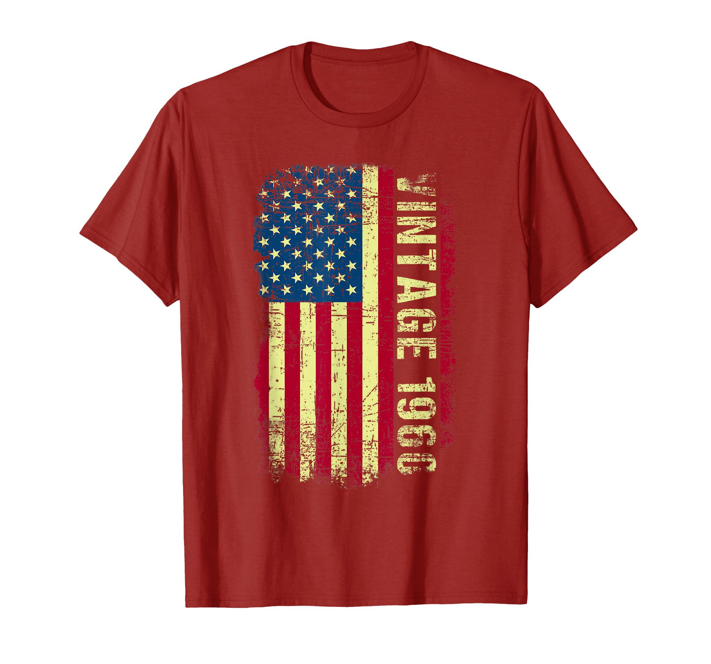 Vintage 1960 Made In 1960 American Flag 65th Birthday Gifts T-Shirt