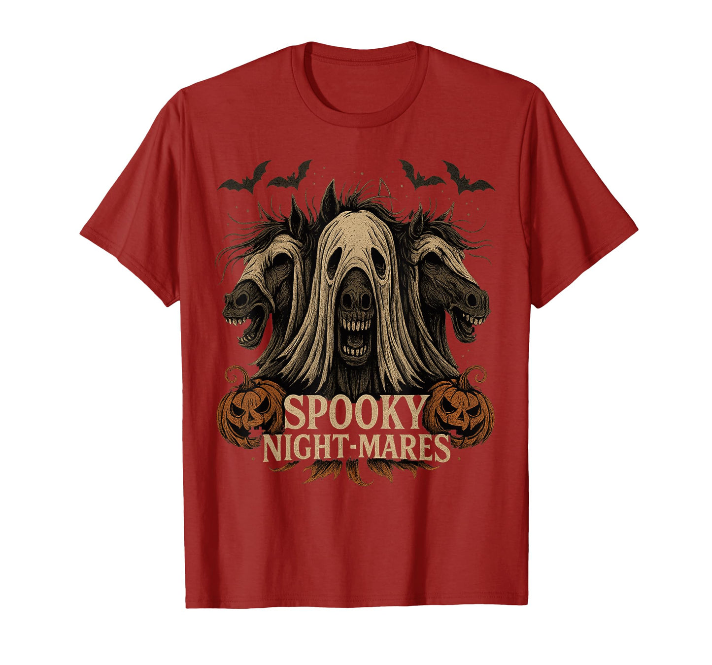 Spooky Night-Mares Halloween Spooky Season Funny Horses T-Shirt