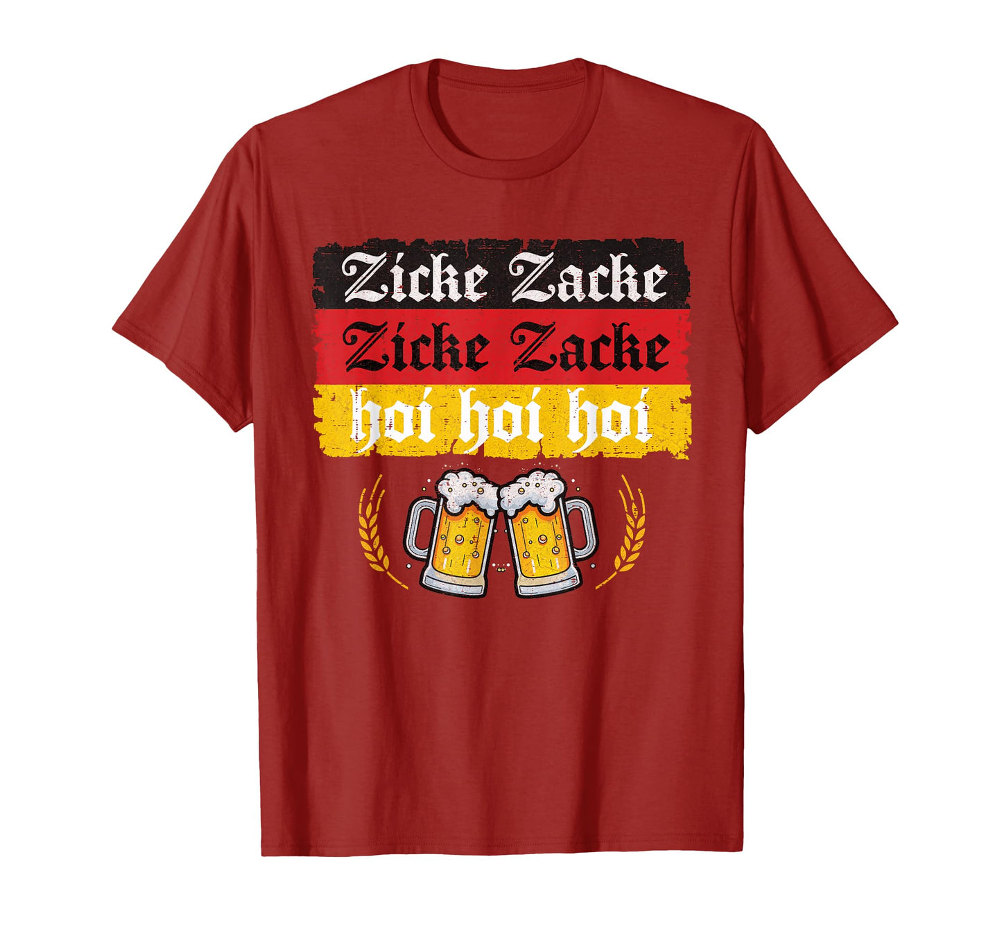 Zicke Zacke Hoi Oktoberfest German Flag Party Funny T-Shirt