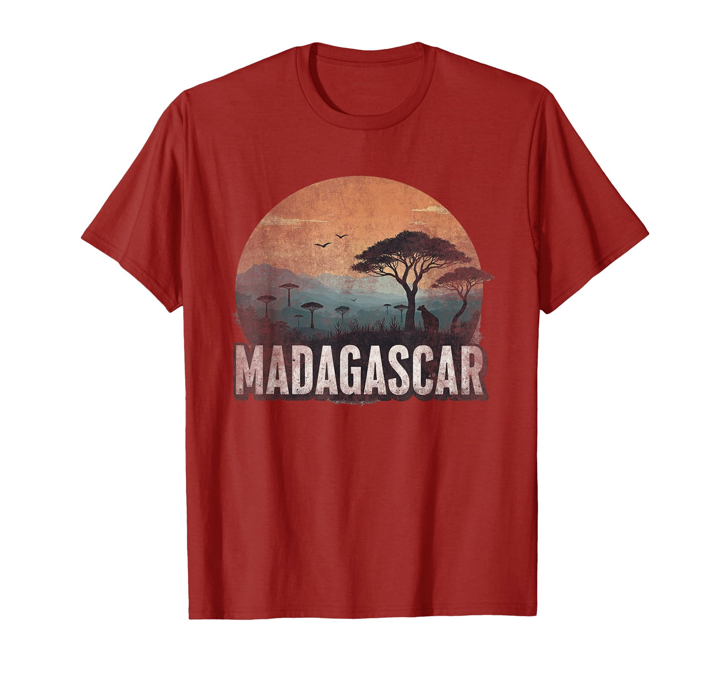 Retro Madagascar Landscape Vintage Souvenir T-Shirt