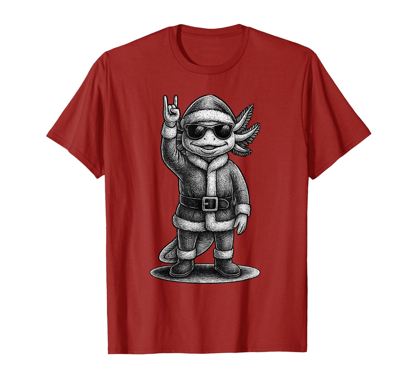Axolotl Rock Music Christmas Pet Lover T-Shirt