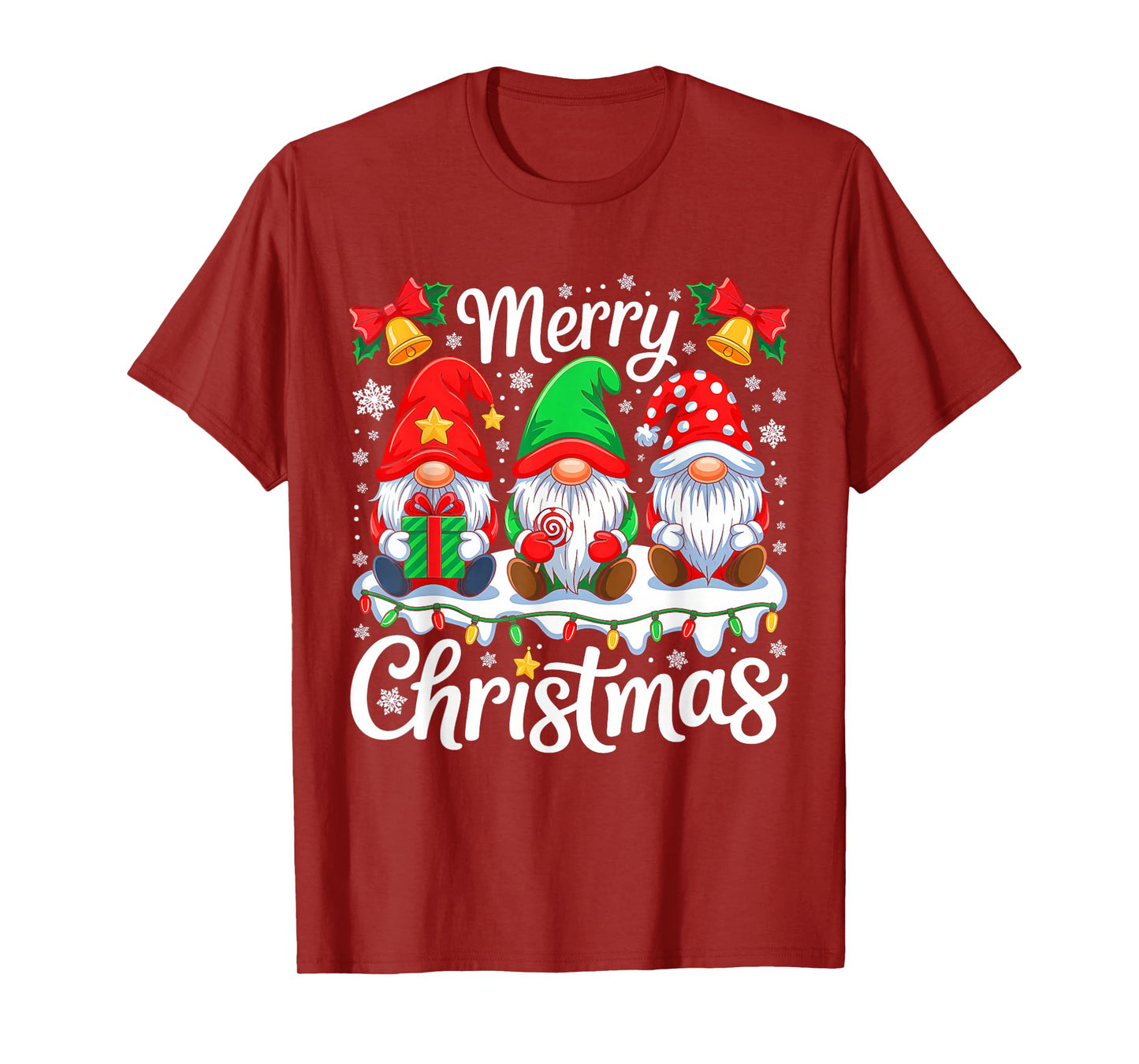 Gnomes Xmas Merry Christmas for Men Women Kids Gnomes Lover T-Shirt