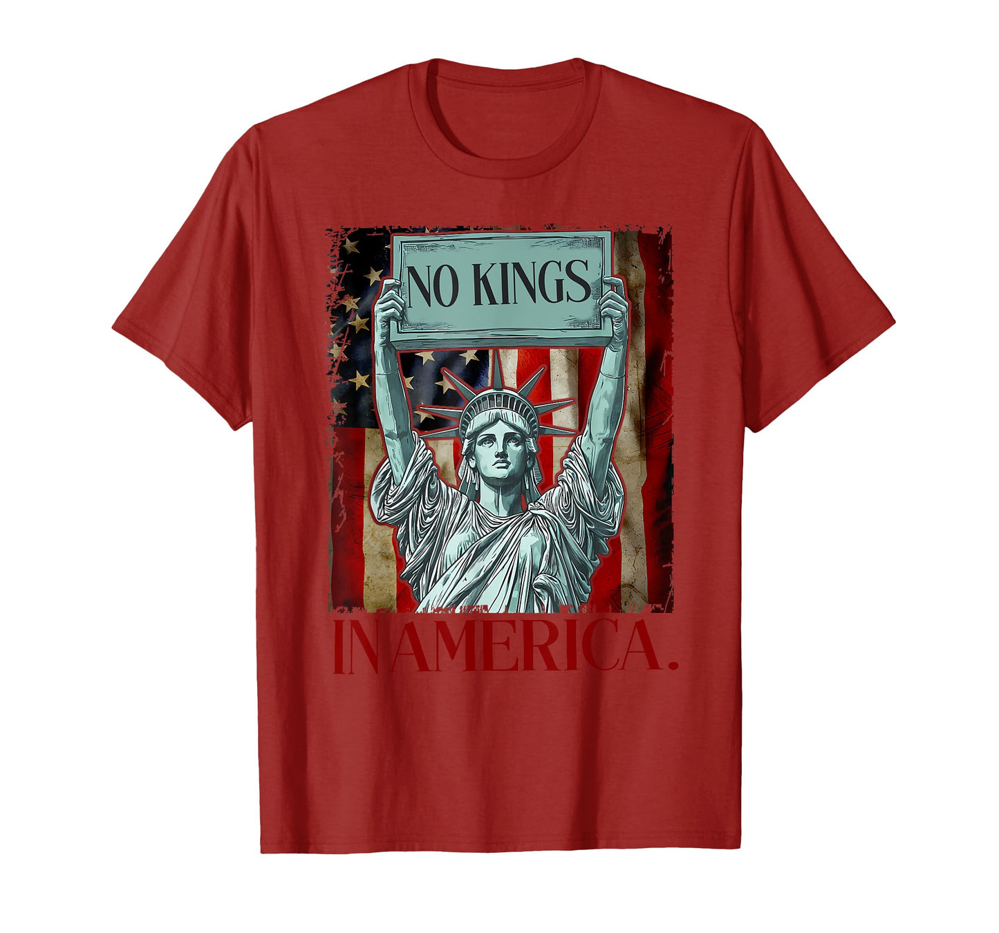 No Kings In America Retro Of Liberty T-Shirt