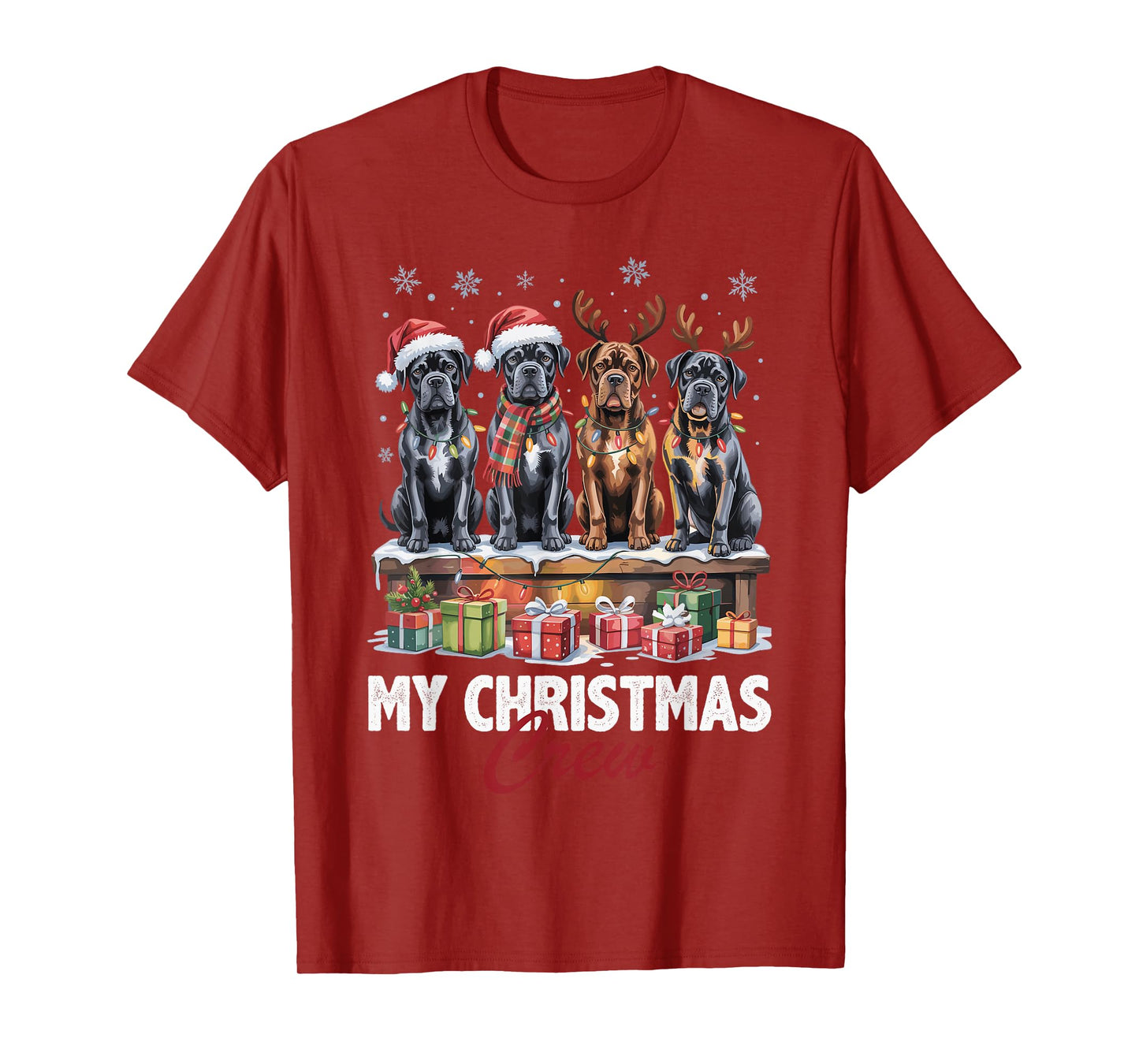 Cane Corso Christmas Crew Funny Dog Lovers Holiday Pajama T-Shirt