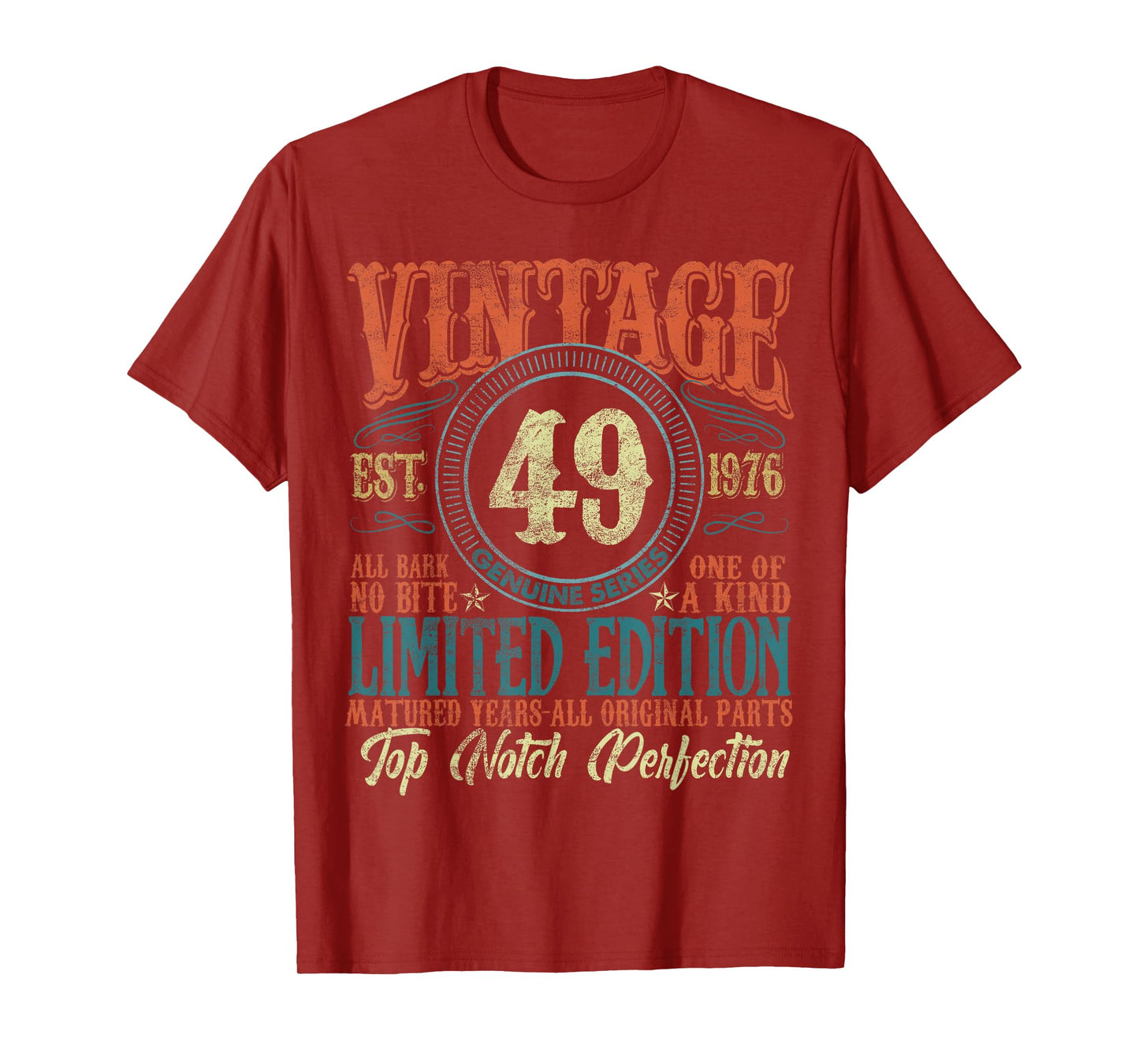 49 Year Old Gifts Vintage 1976 Limited Edition 49th Birthday T-Shirt