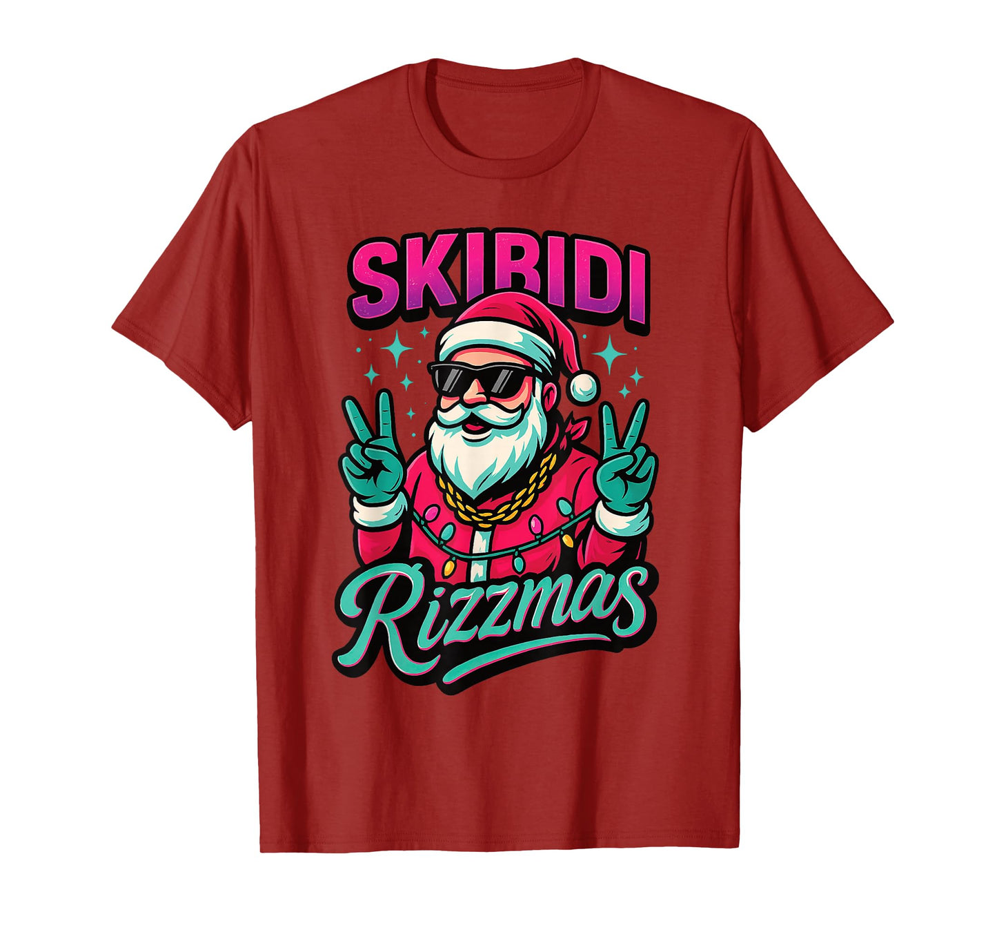 Skibidi Rizzmas Christmas Rizz Santa Claus Charisma Kid Cool T-Shirt