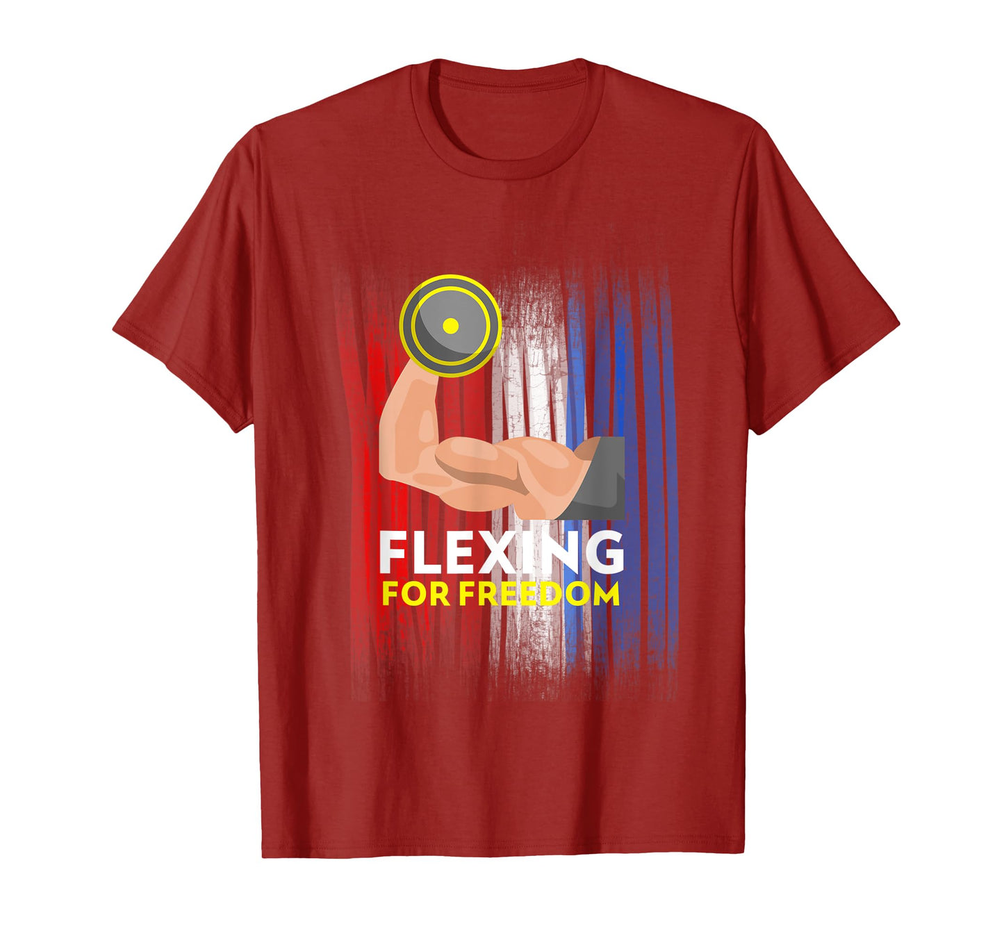 4th of July Weight Lifter Workout Muscles Gym Rat Women Kids Men T-Shirt