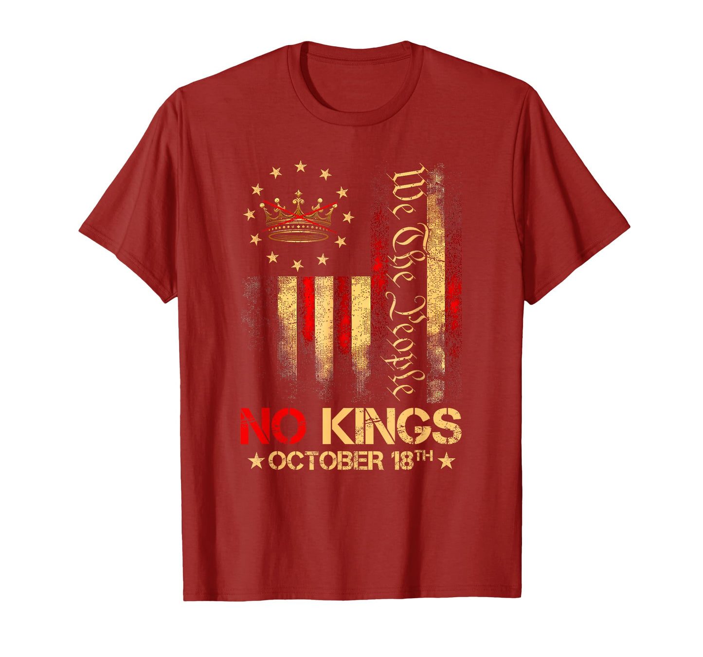 No Kings Shirt Vintage America Flag 1776 October 18 T-Shirt