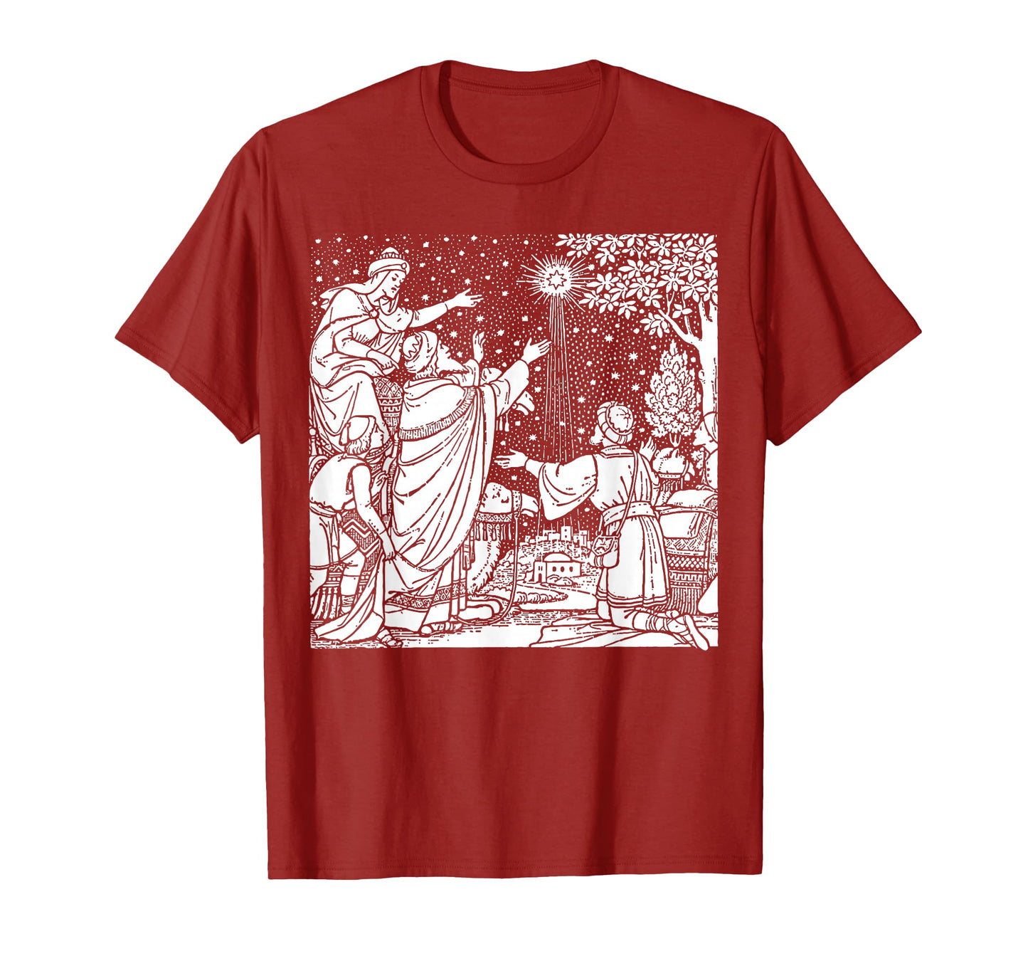 Star of Bethlehem Three Wise Men Christmas Nativity Catholic T-Shirt