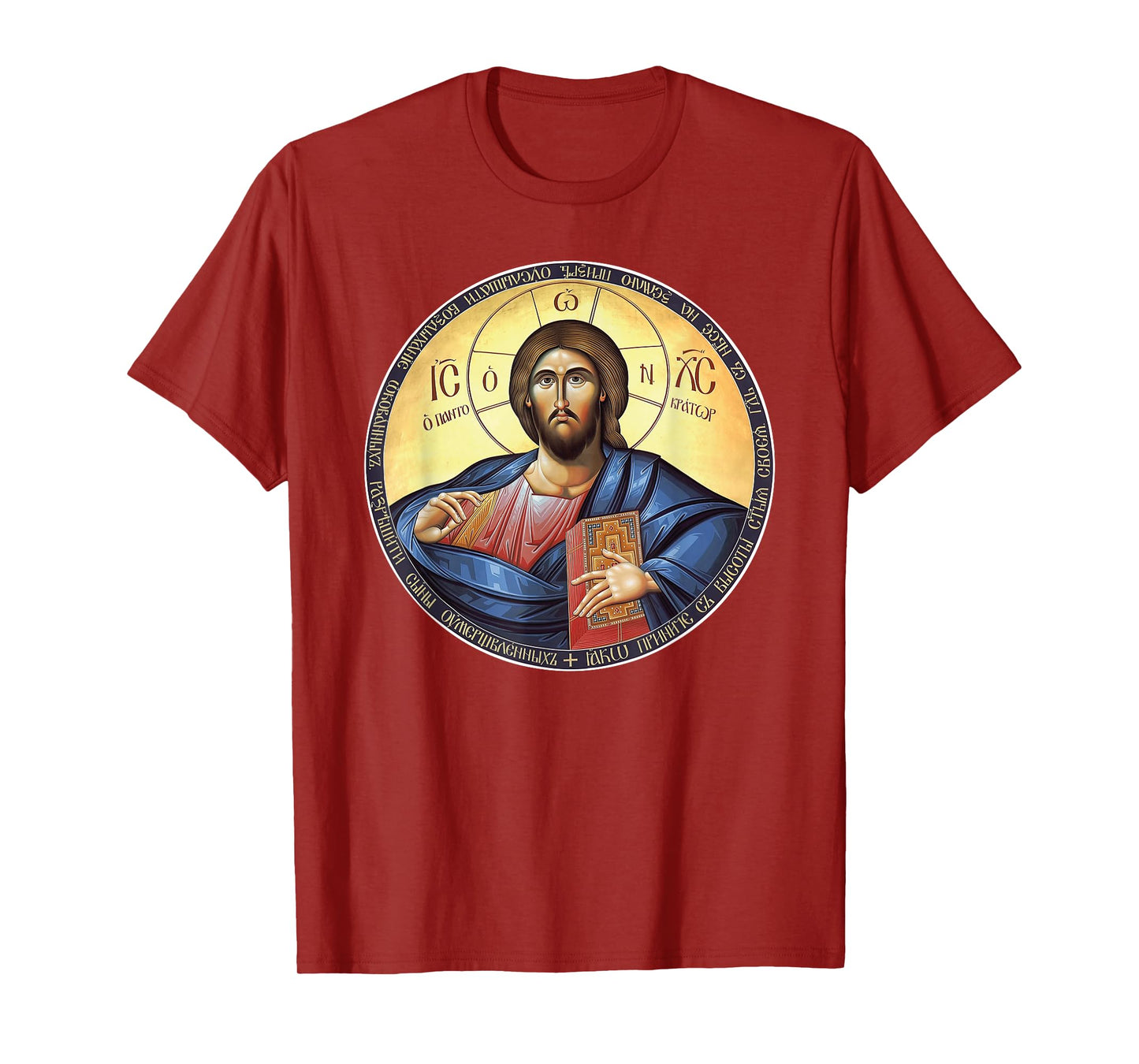 Jesus Christ Pantocrator Orthodox Byzantine Icon T-Shirt