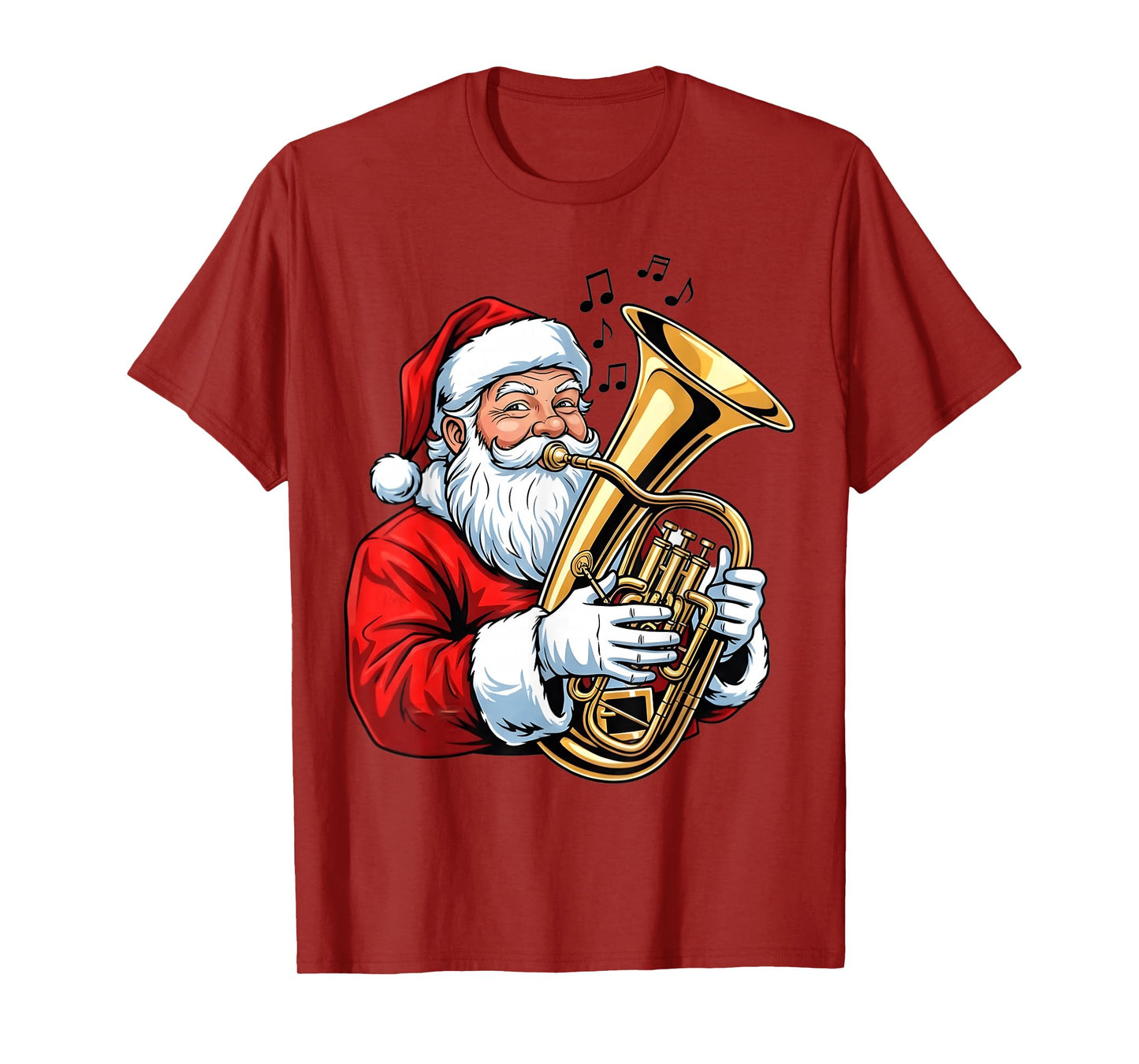 Tuba Christmas Euphonium Player Xmas Santa Marching Band T-Shirt