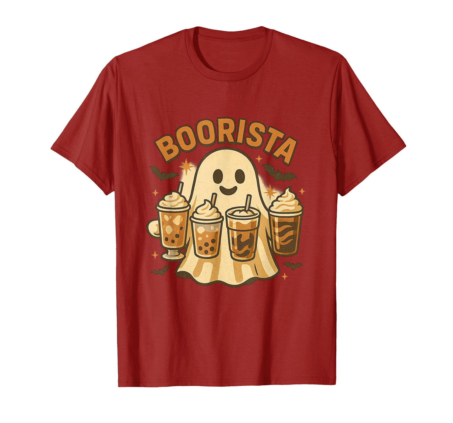 Boorista Barista Ghost Coffee Halloween Spooky Season Funny T-Shirt