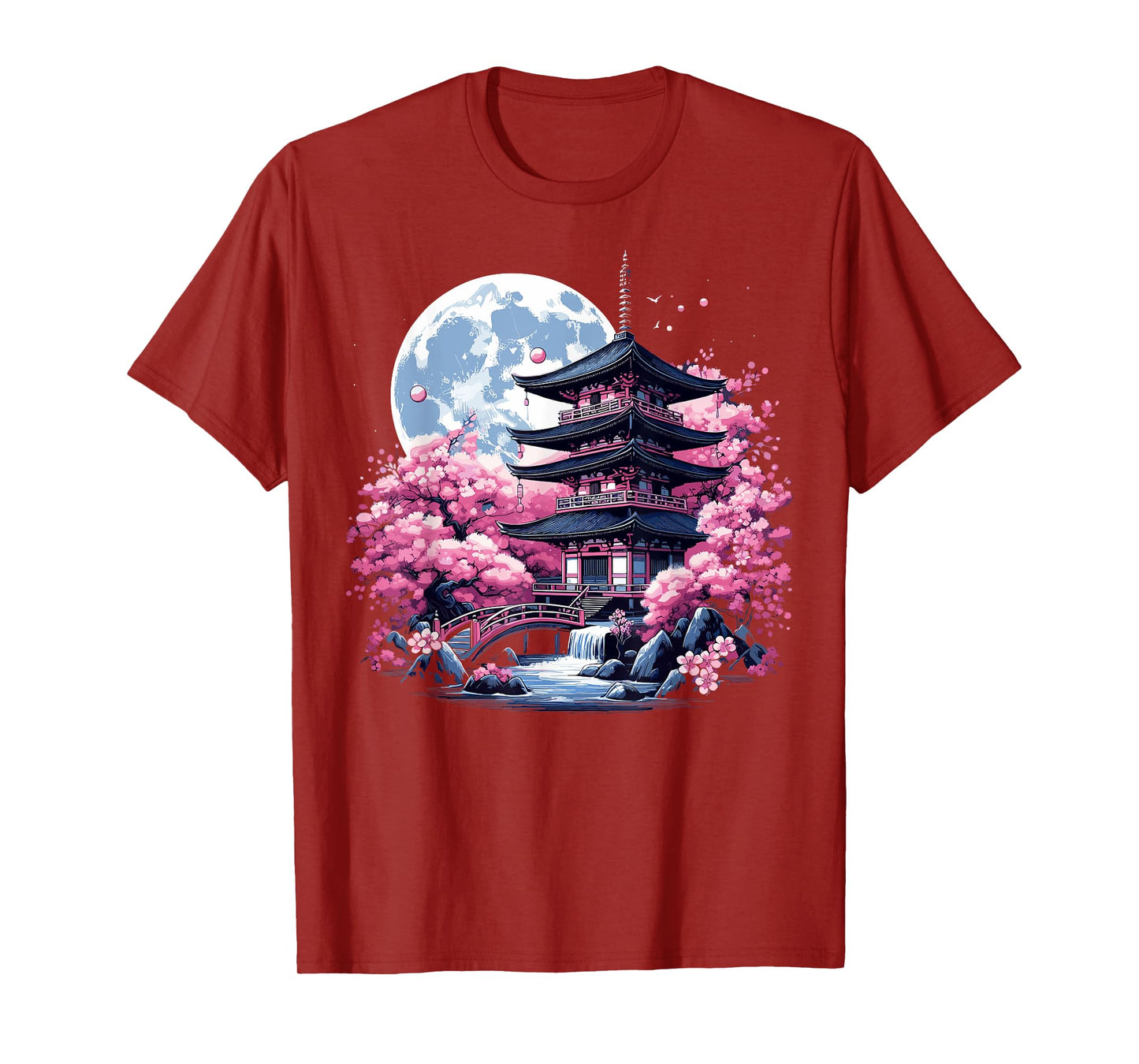 Japanese Sakura Garden Geisha Mount Fuji Cherry Blossom T-Shirt