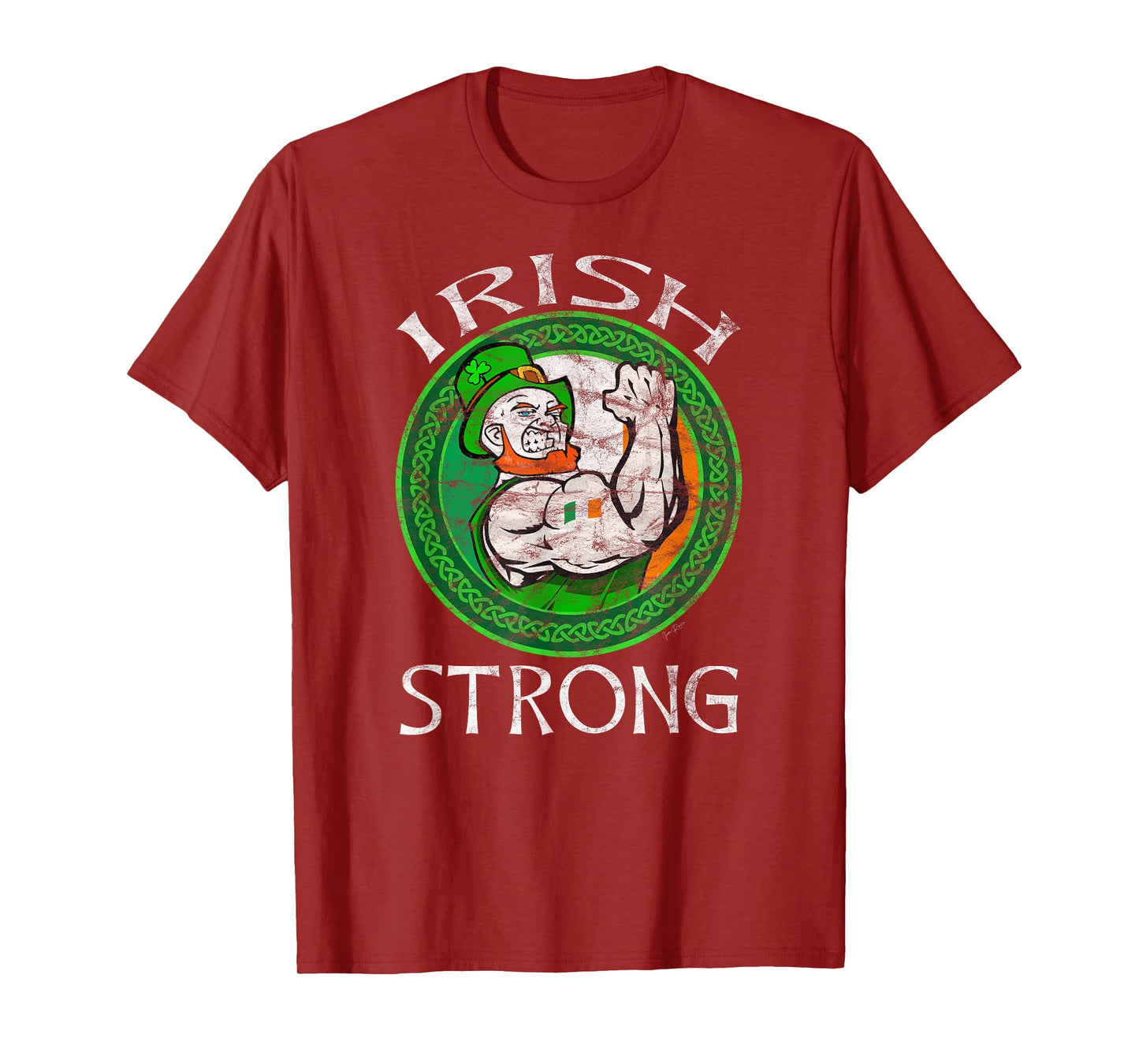 Strongman Powerlifting Irish funny Weightlifting Dad Gym T-Shirt