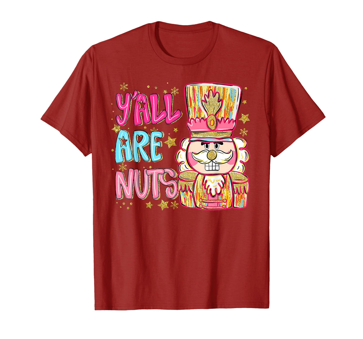 Y'all are Nuts Coquette Nutcracker Christmas Pajamas Holiday T-Shirt
