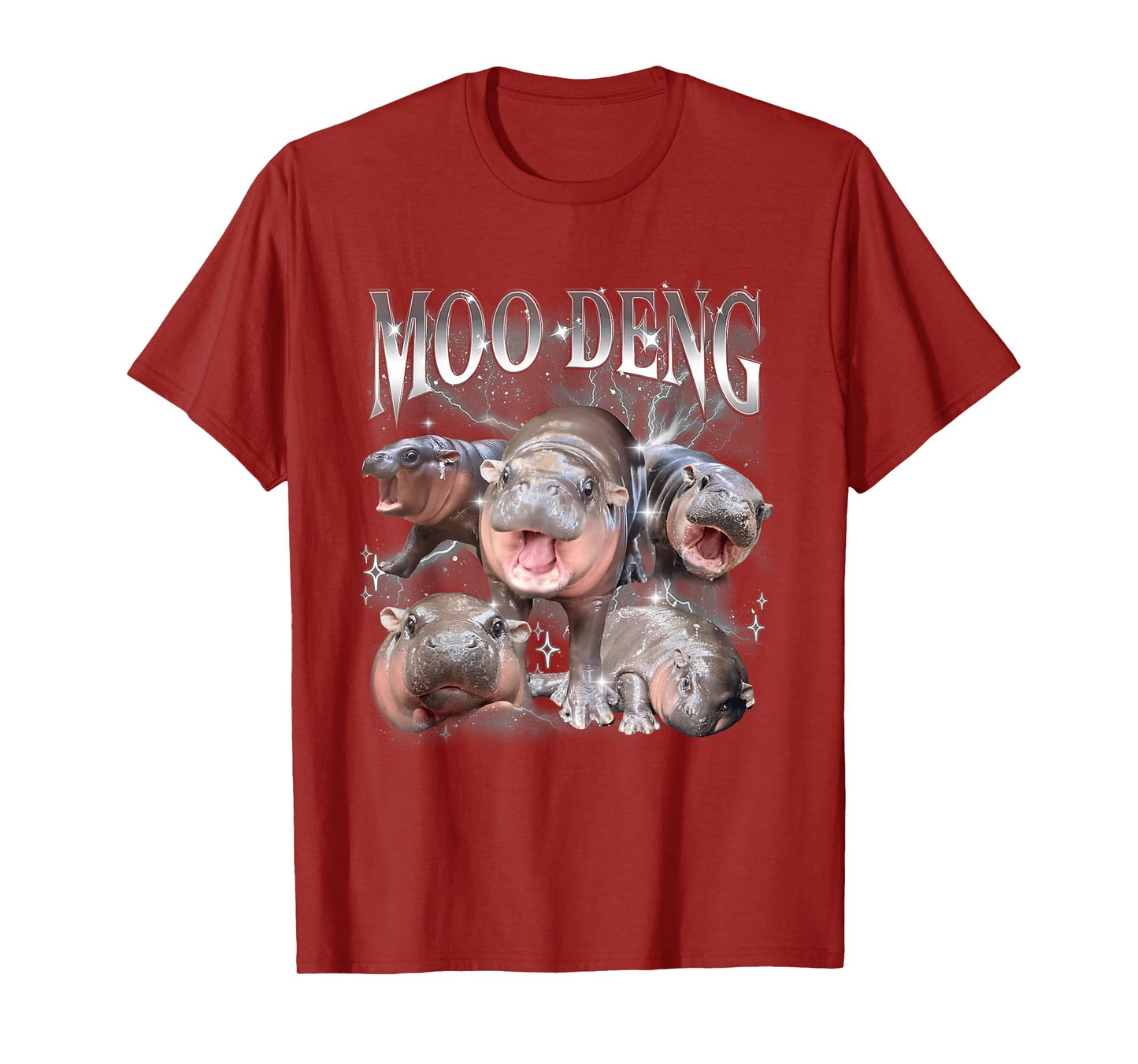 FUNNY VINTAGE MOO-DENG THE FAMOUS BABY PIGMY HIPPO MOODENG T-Shirt