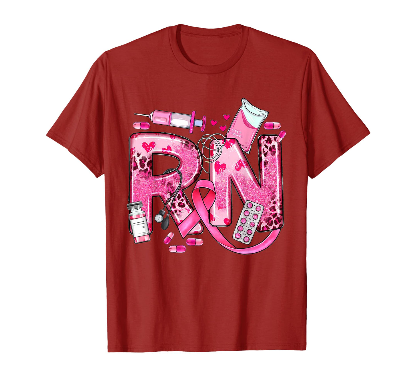 Nurse Breast Cancer Awareness Pink Ribbon Nursing RN Life T-Shirt