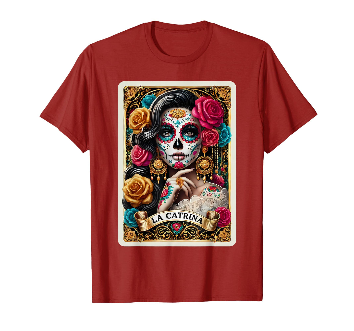 La Catrina Tarot Card Day of the Dead Dia de los Muertos T-Shirt