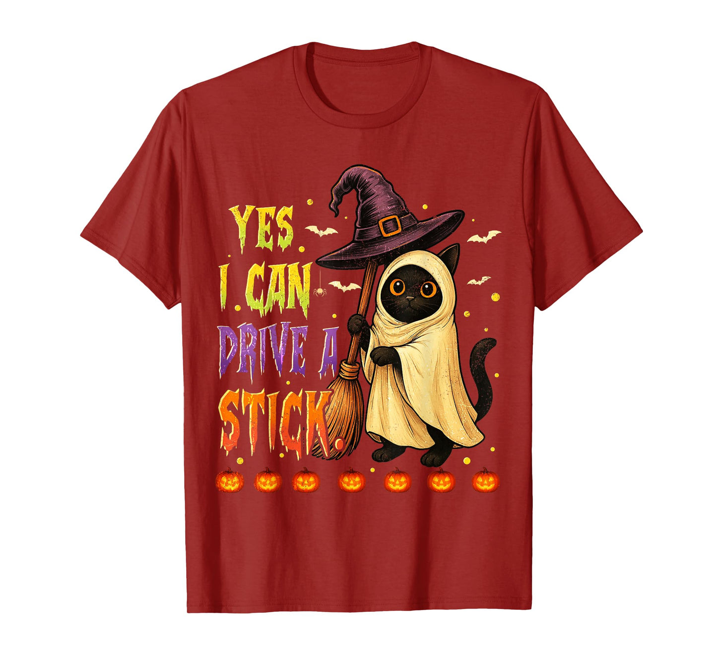 Yes I Can Drive A Stick Funny Halloween T-Shirt