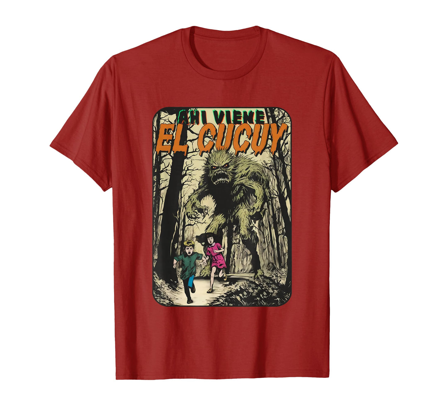 Aqui Viene El Cucuy Scary Monster Folklore Halloween T-Shirt