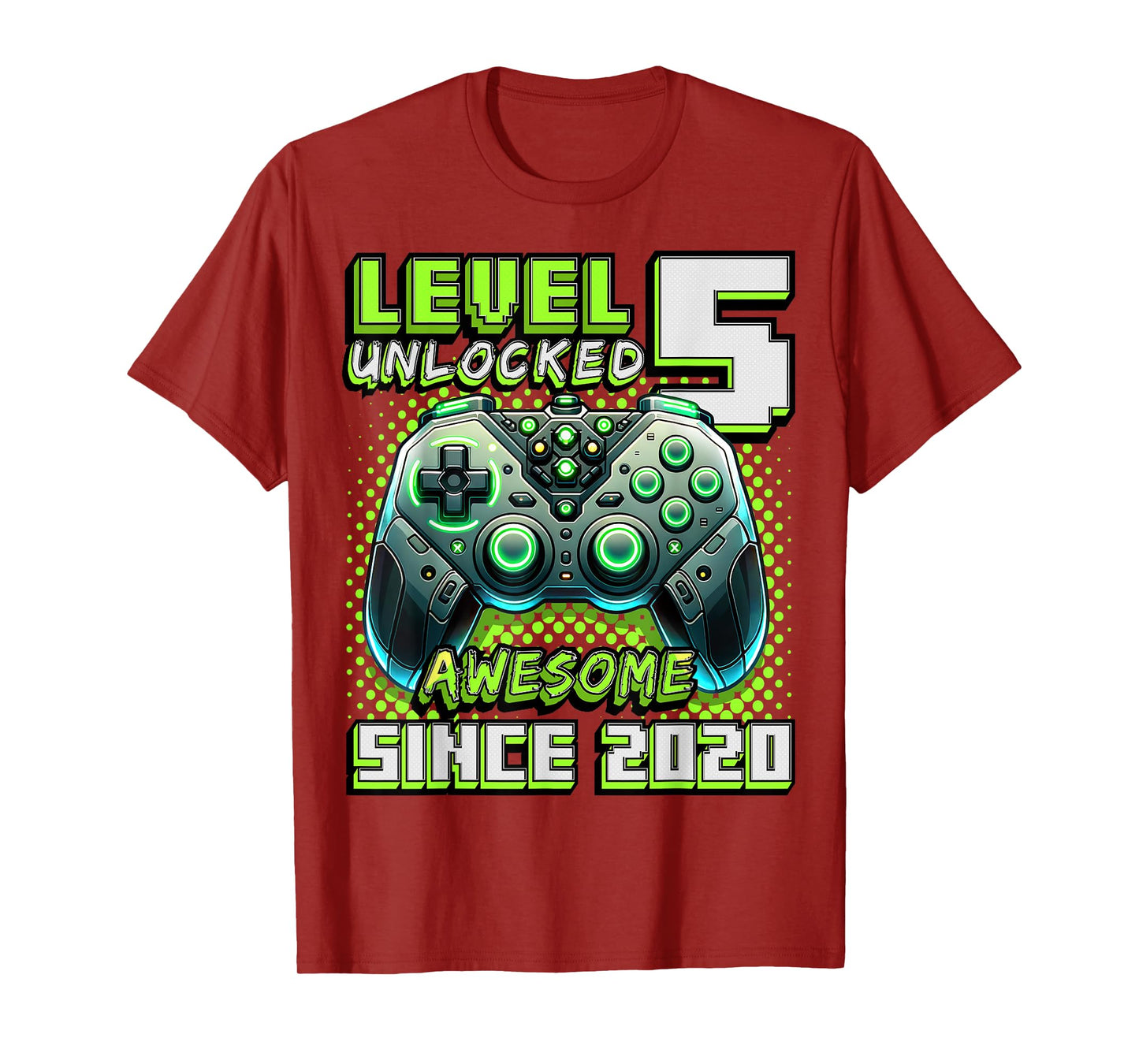 5th Birthday Boy Level 5 Gamer 5 Year Video Game Party T-Shirt
