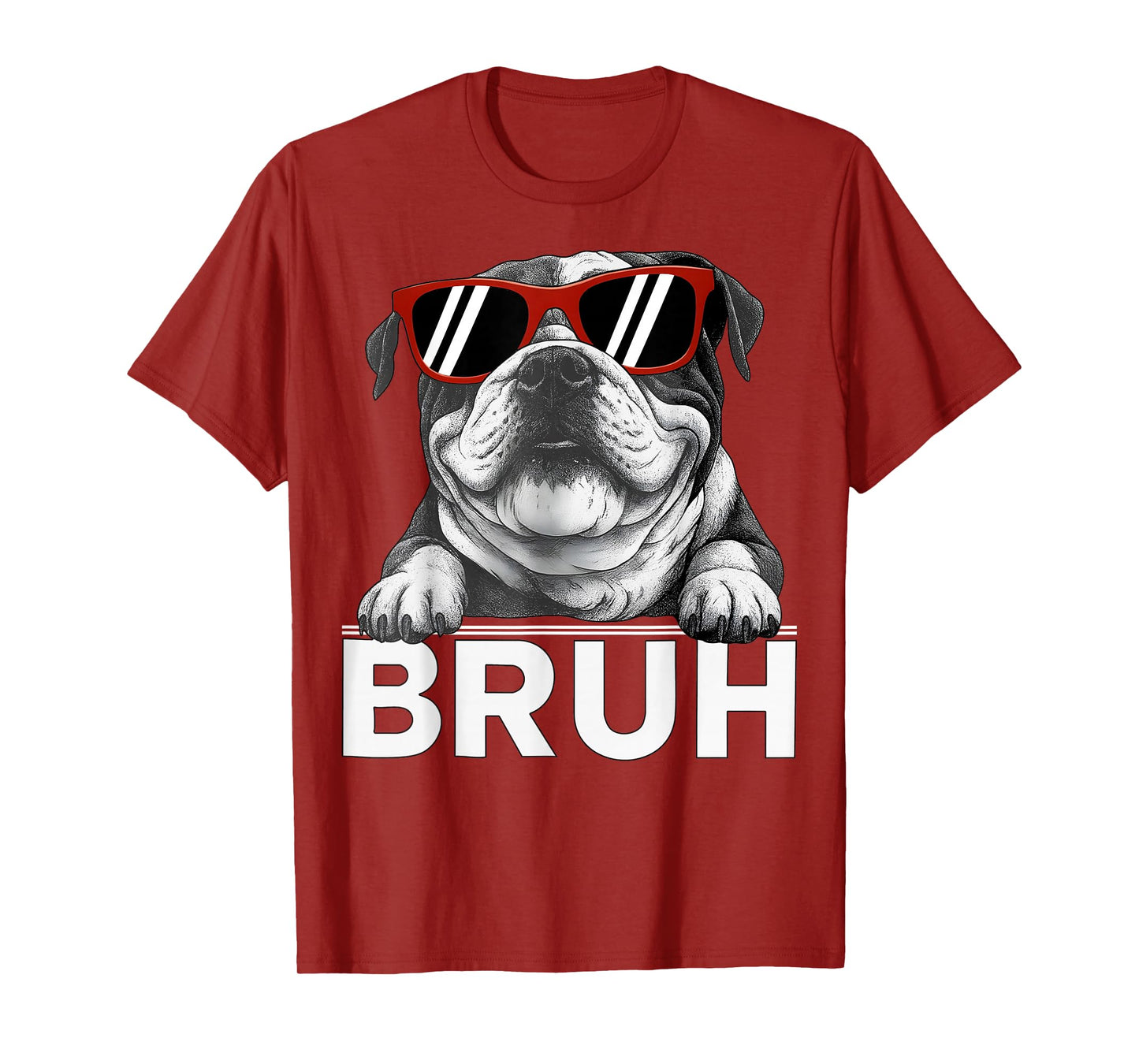 Vintage Retro Bruh Bulldog Meme Gift for Men Women Kid T-Shirt