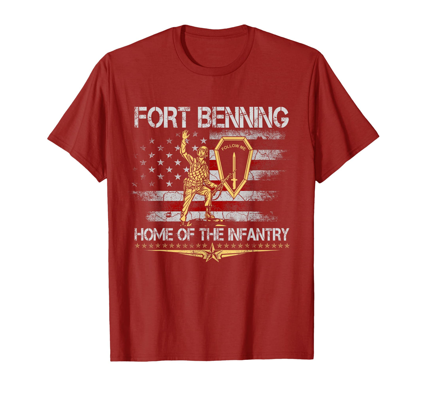 Fort Benning home of The Infantry School Veteran Patriotic T-Shirt