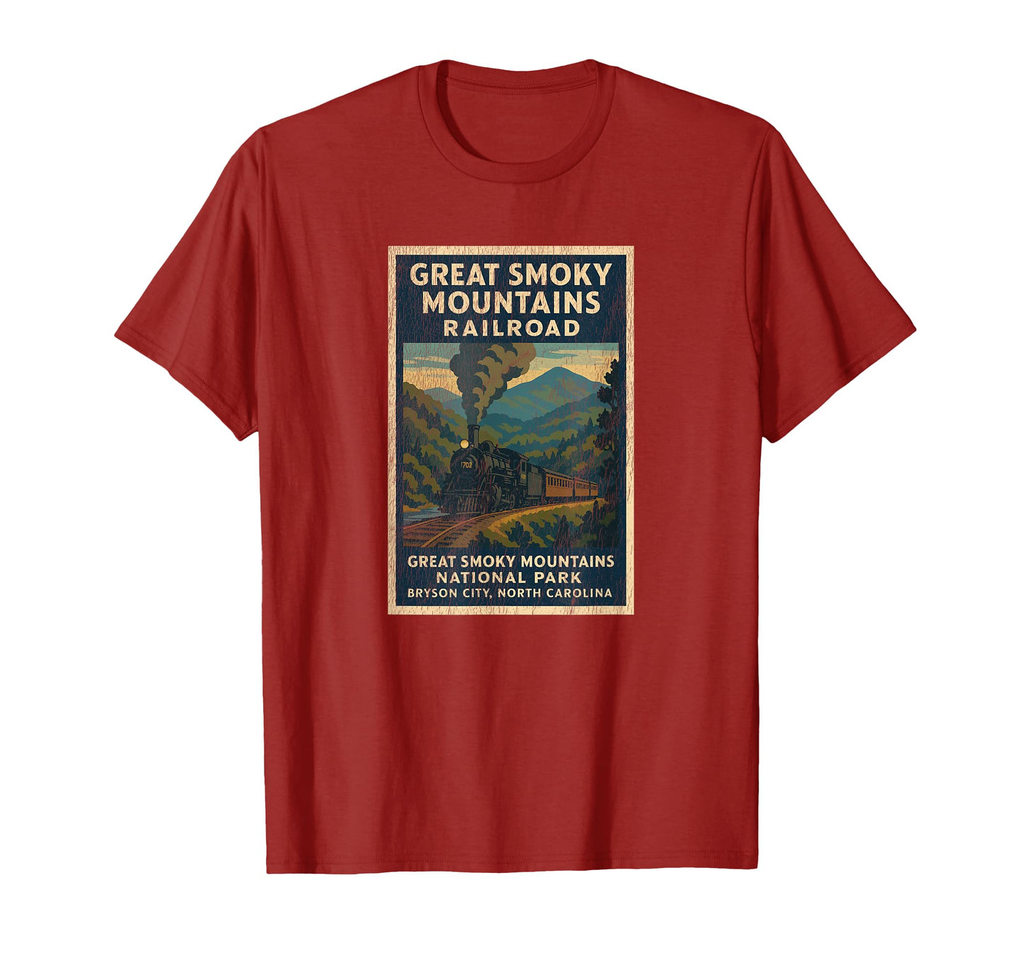 GREAT SMOKY MOUNTAINS RAILROAD Scenic Railroad Train T-Shirt