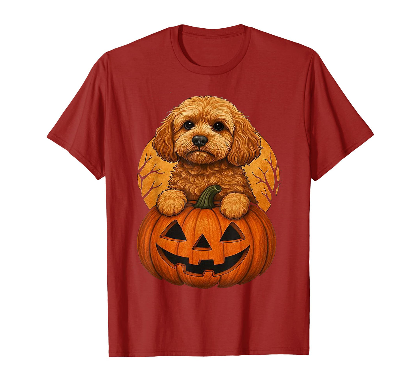 Cavapoo Pumpkin Halloween Costume Toddler Kids Men Women T-Shirt