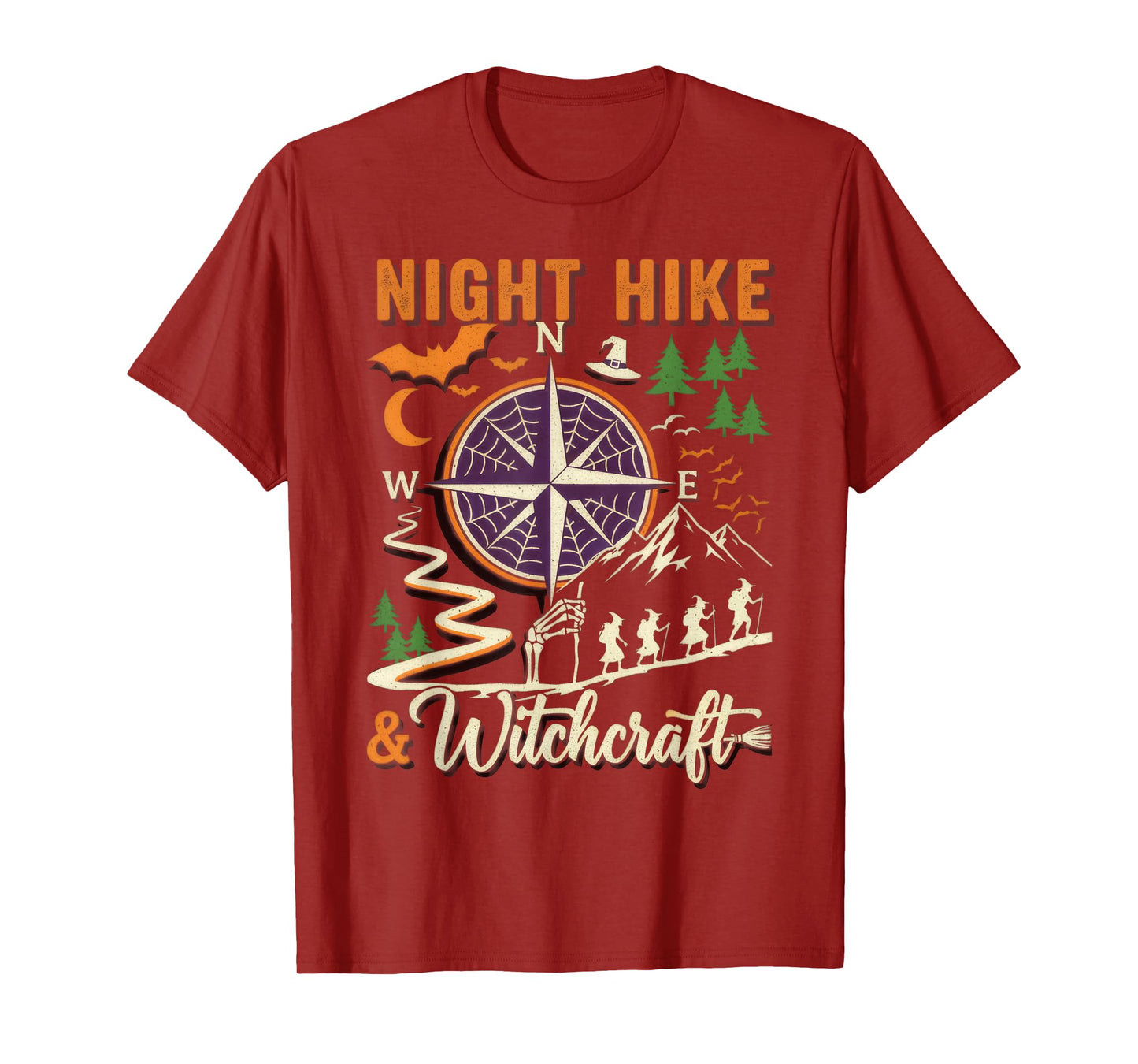 Halloween Night Hike Witchcraft Hiking Adventure T-Shirt