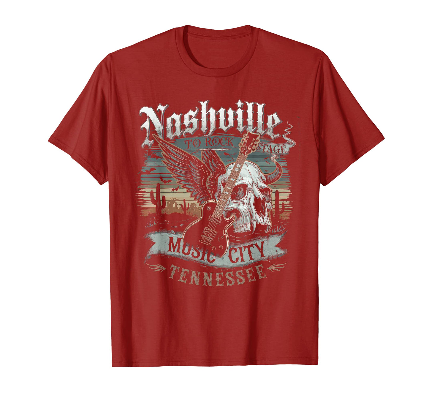 Nashville Music City Tshirt Women Men Tennessee Rock Country T-Shirt